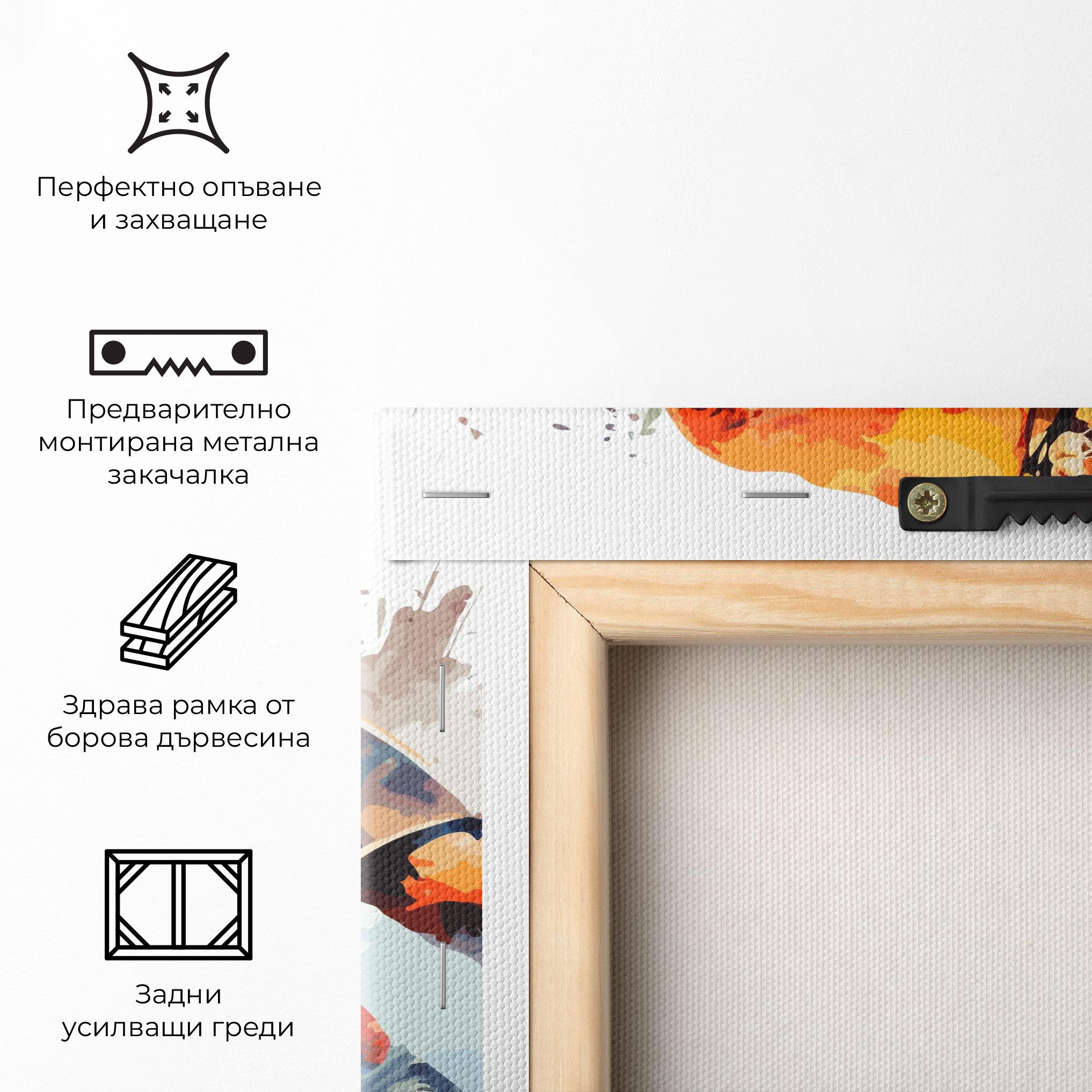 Картина на платно Orange Hockey mockup 5