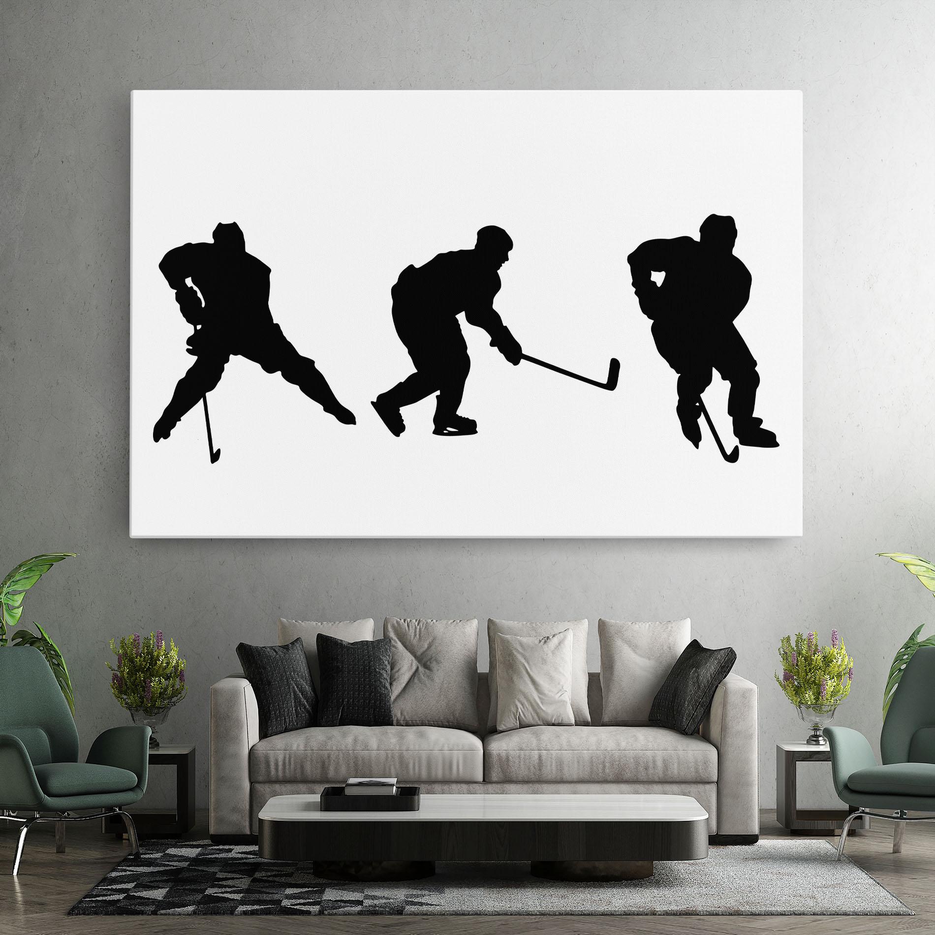 Картина на платно Hockey Pose mockup 7