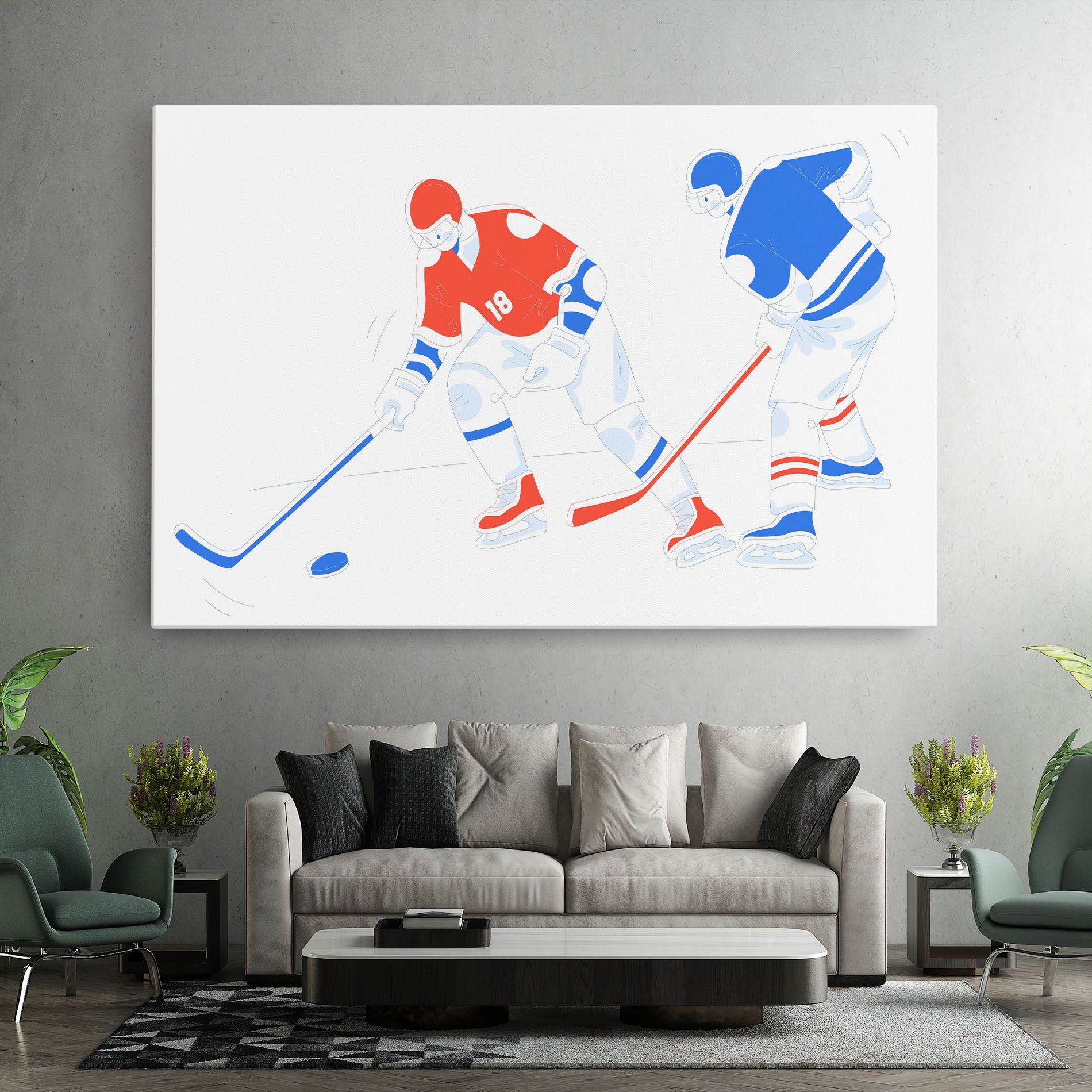 Orange Blue Hockey mockup 7