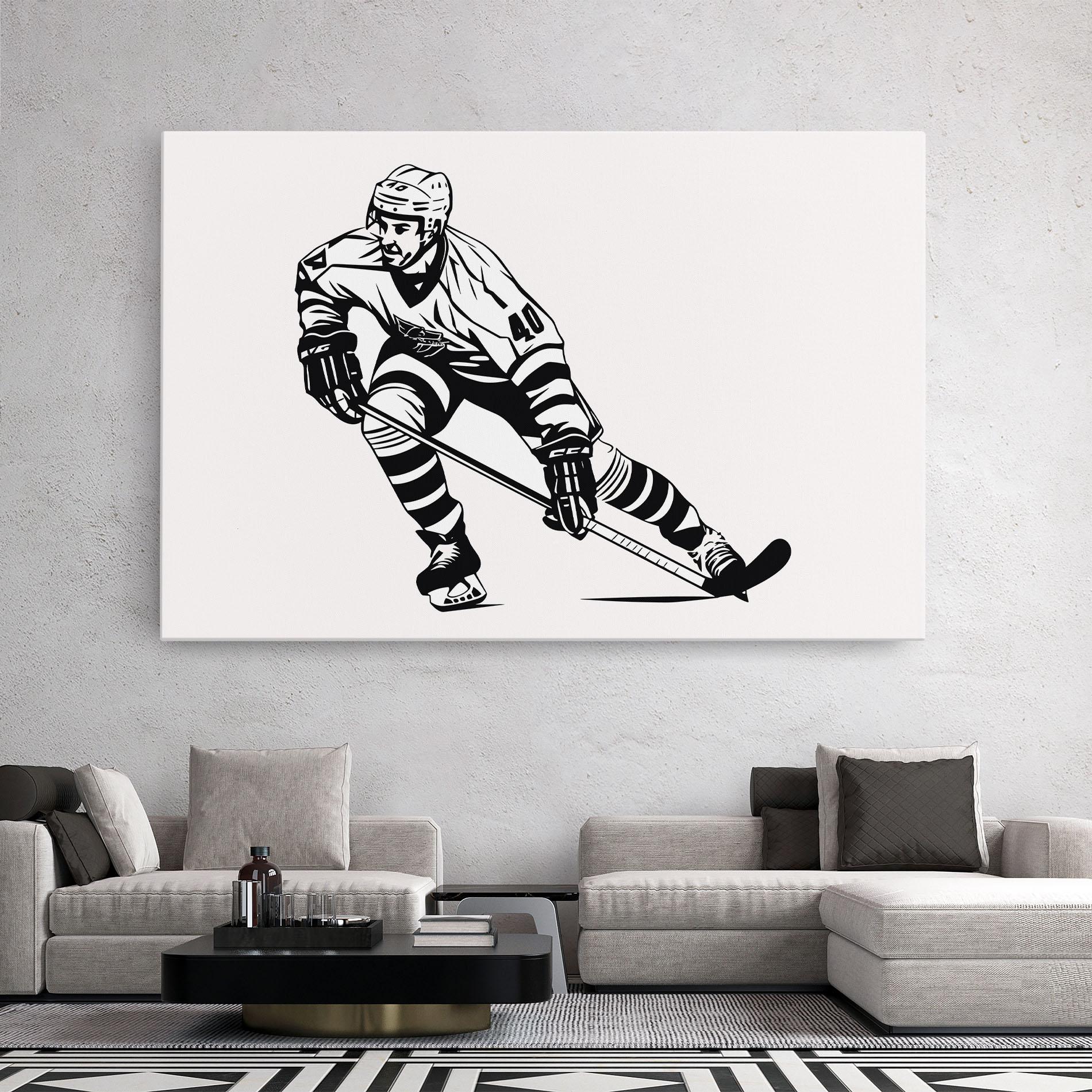 Картина на платно Hockey Player mockup 2