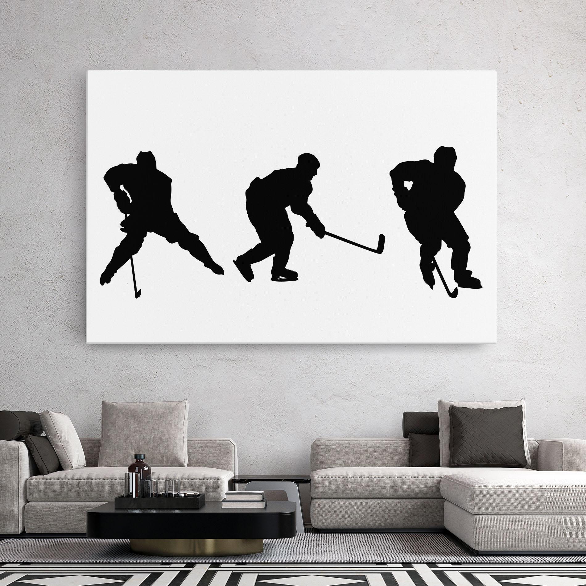 Картина на платно Hockey Pose mockup 2