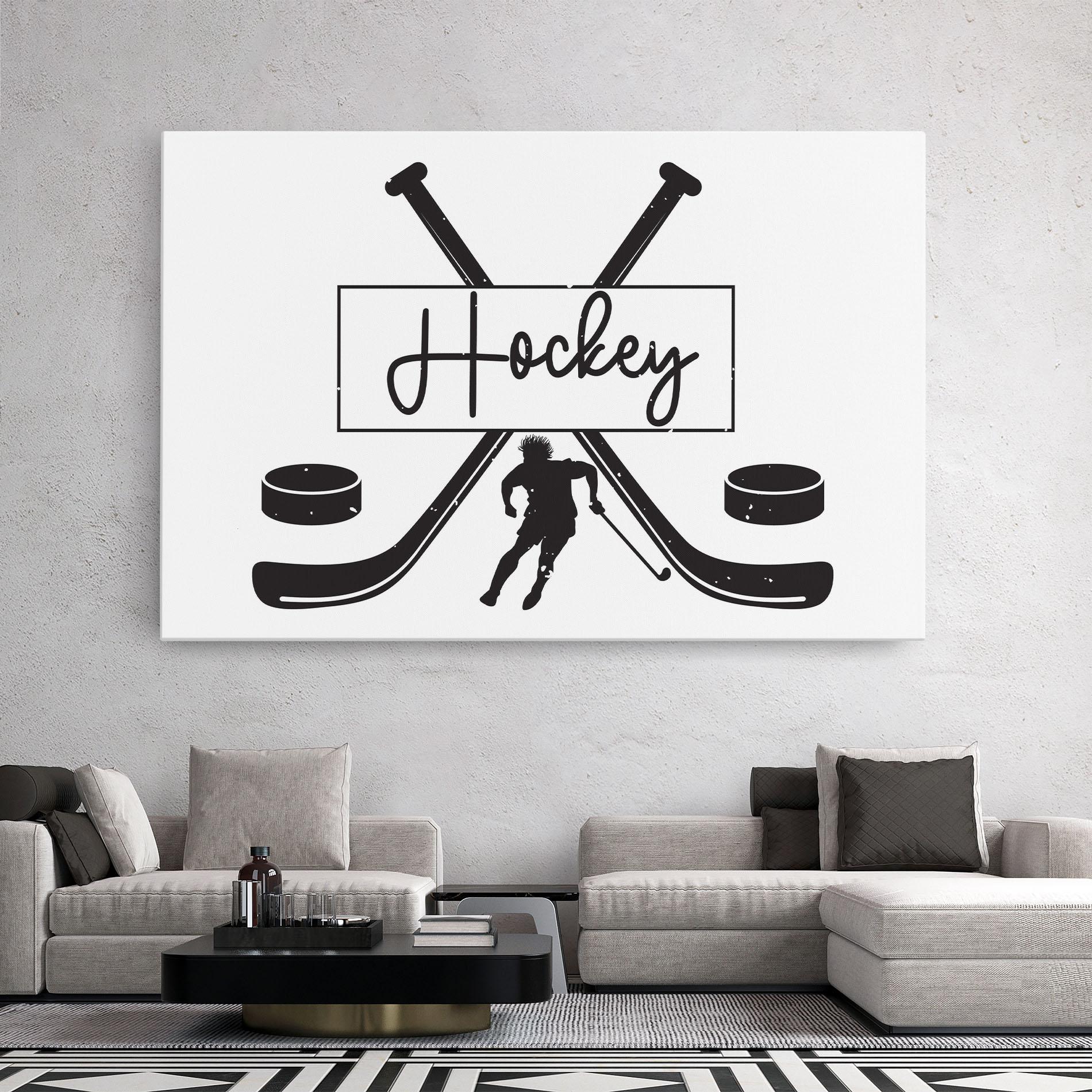 Картина на платно Hockey Stick mockup 2