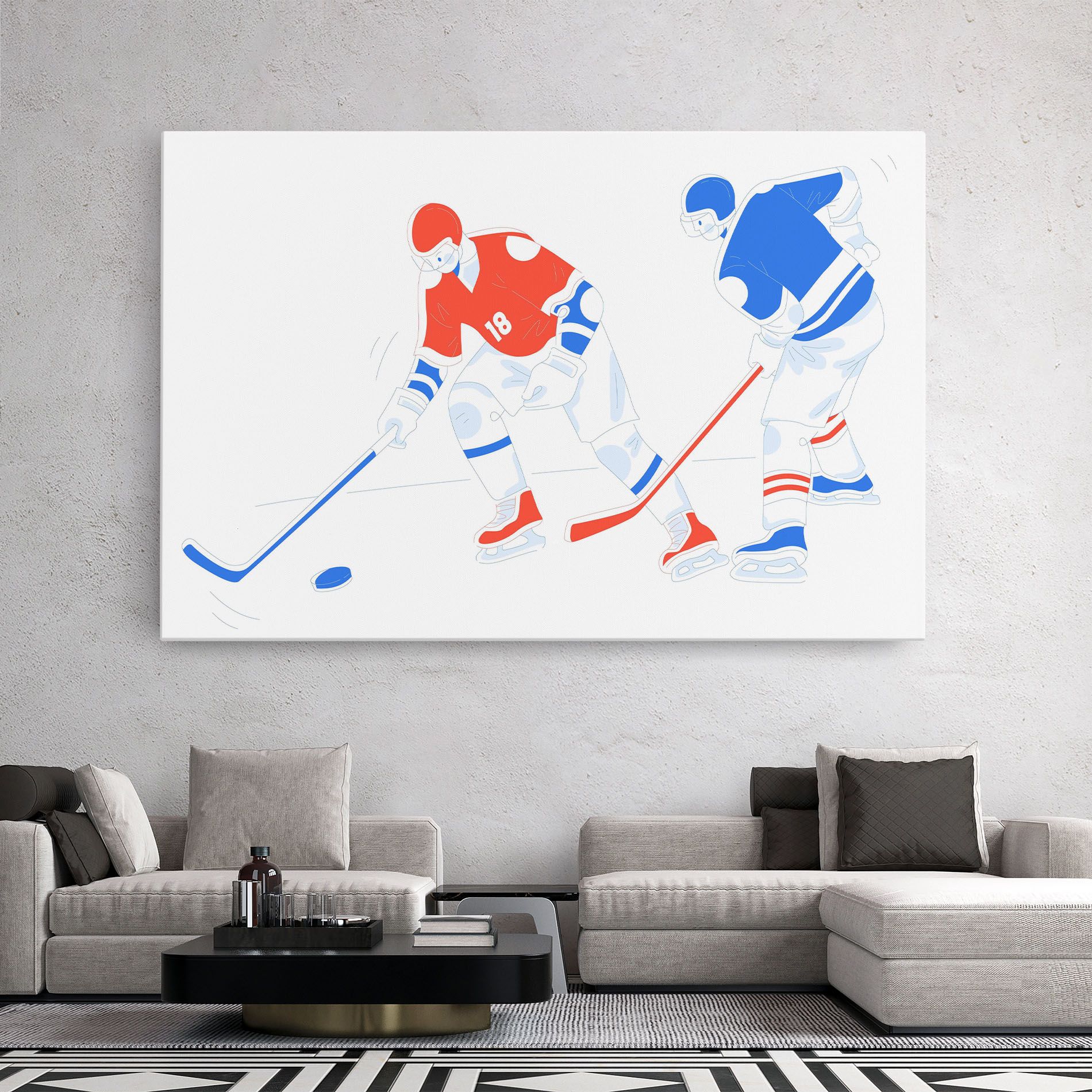 Orange Blue Hockey mockup 2