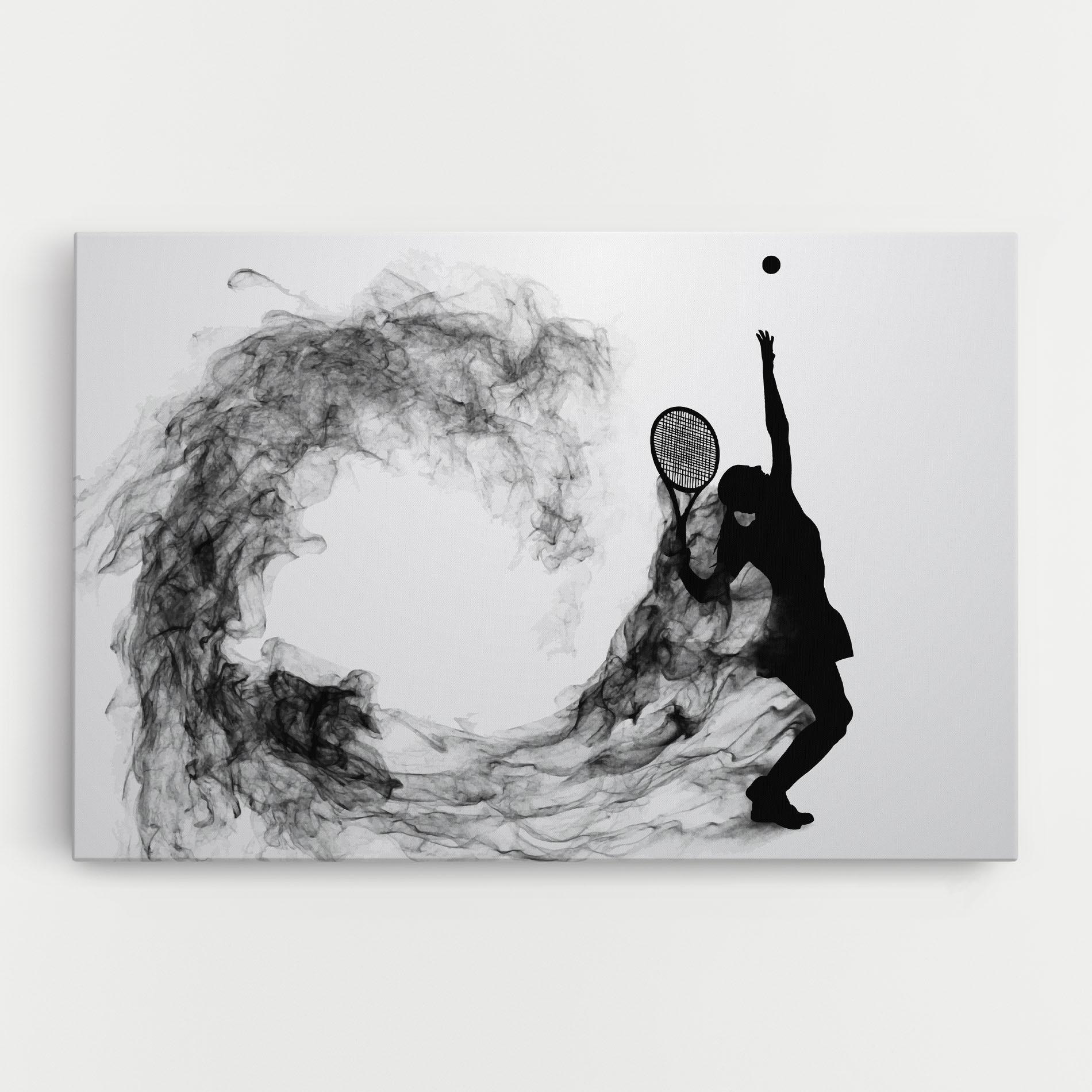 Картина на платно Black Tennis Smoke mockup 0
