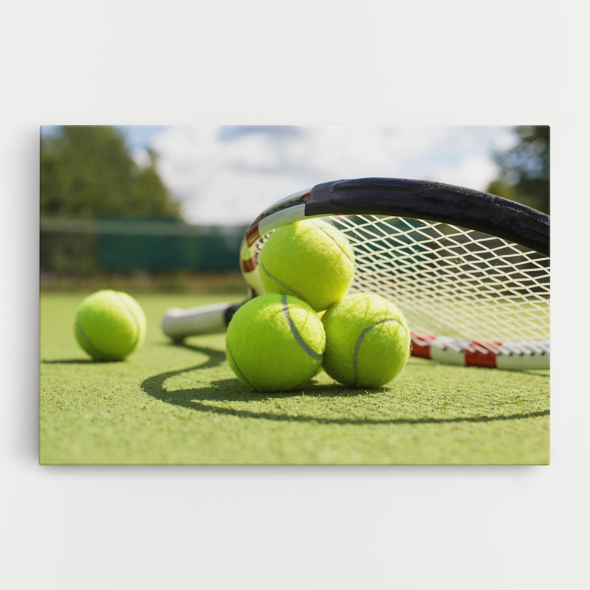 Картина на платно Grass Tennis Balls mockup 0