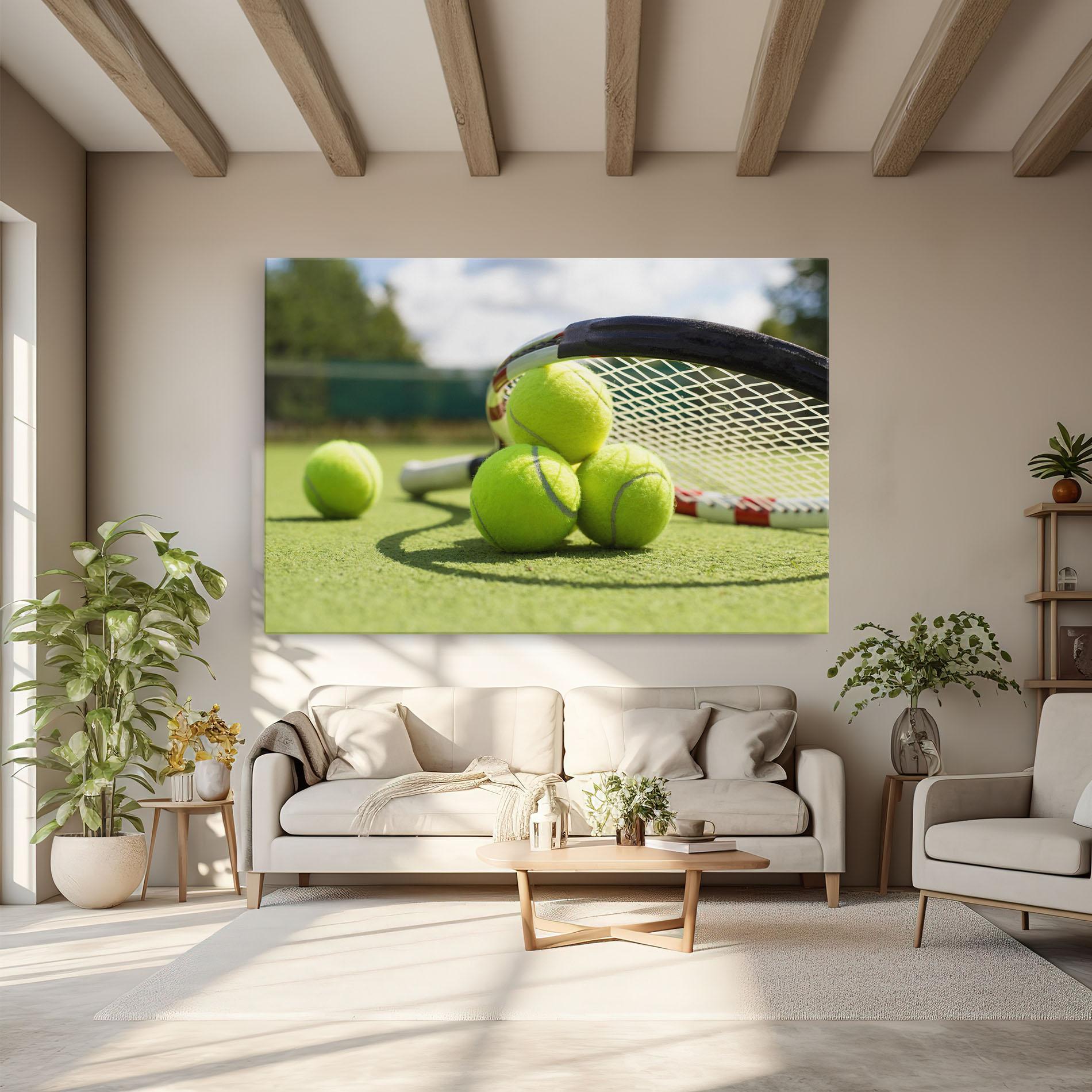 Картина на платно Grass Tennis Balls mockup 6