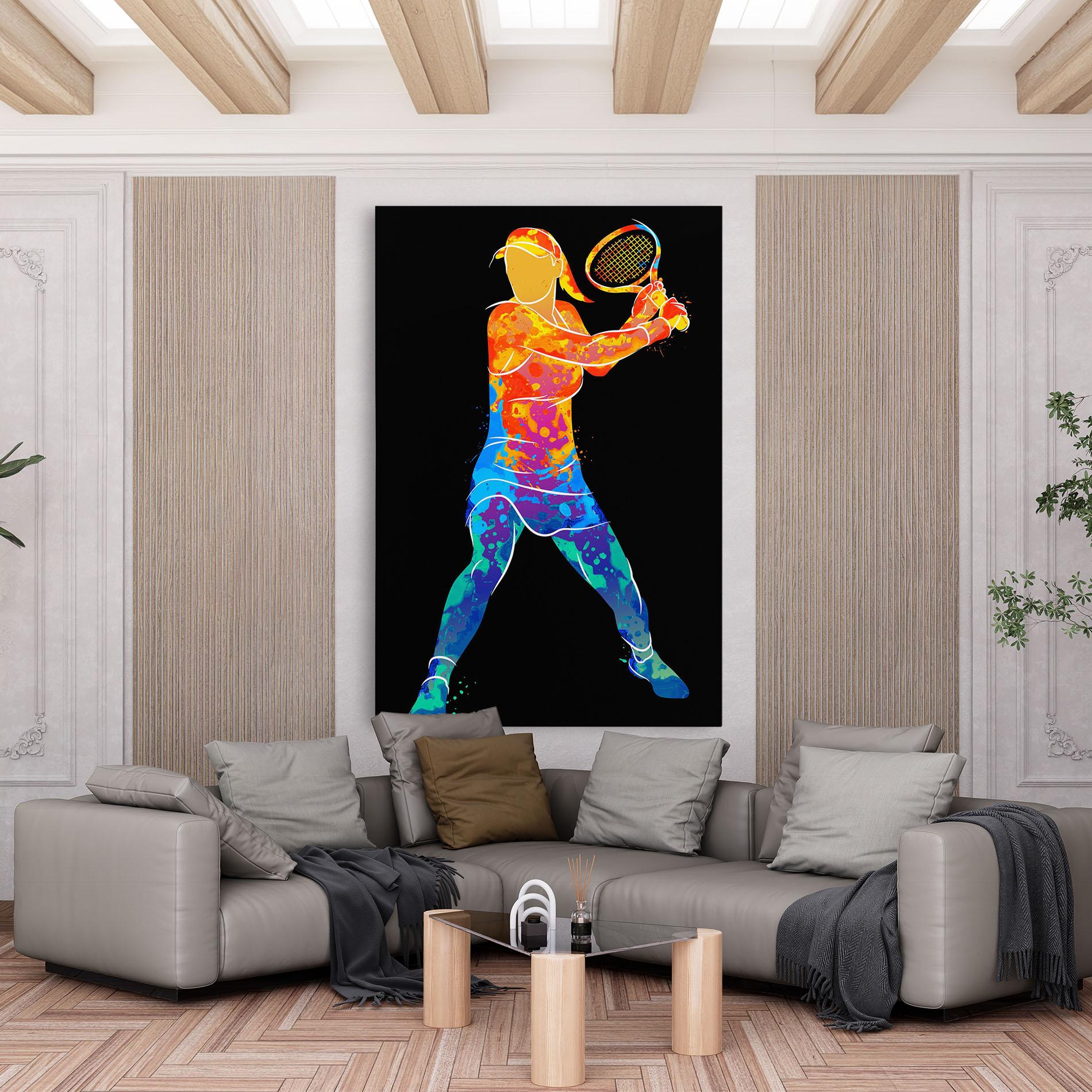 Картина на платно Green Orange Tennis mockup 6