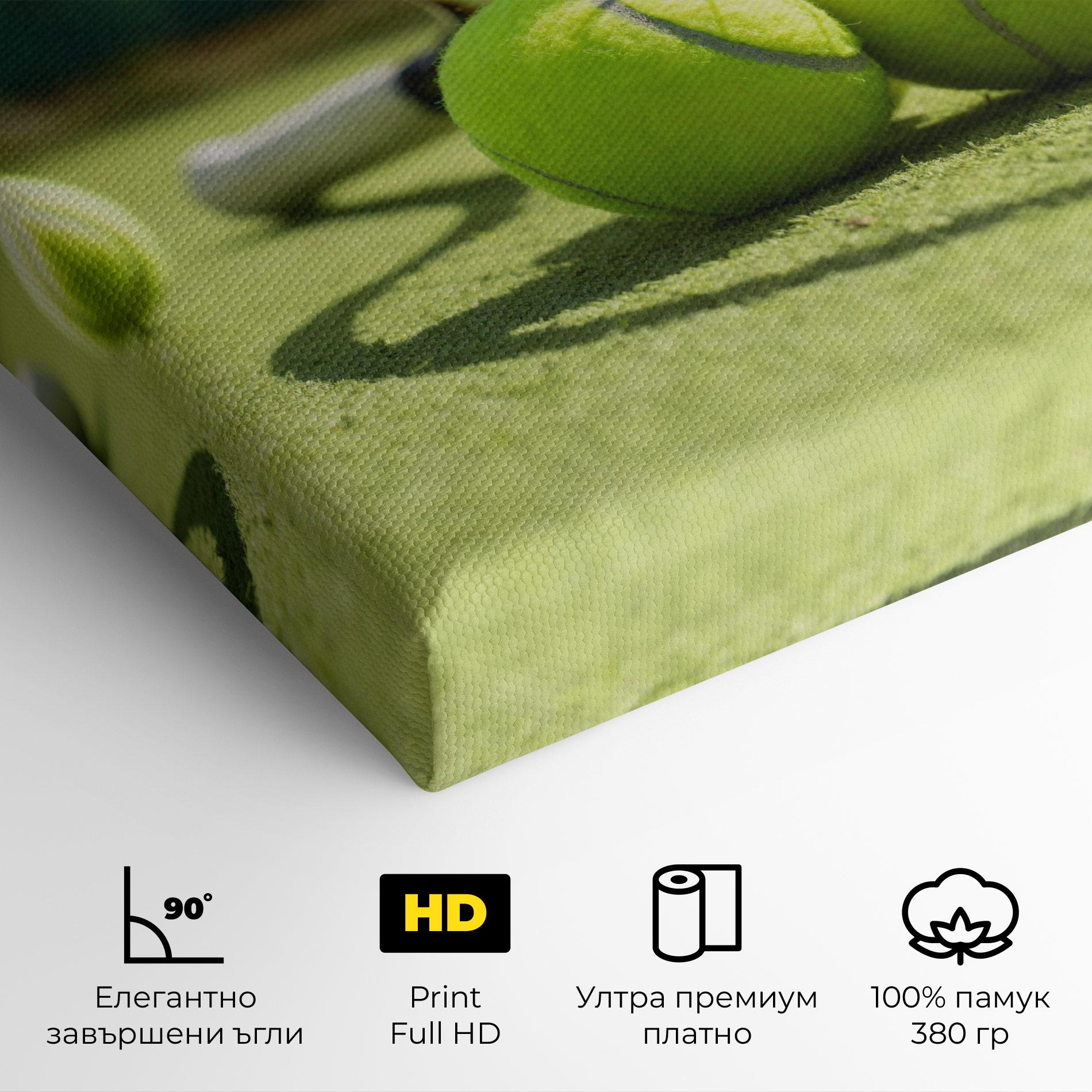 Картина на платно Grass Tennis Balls mockup 4