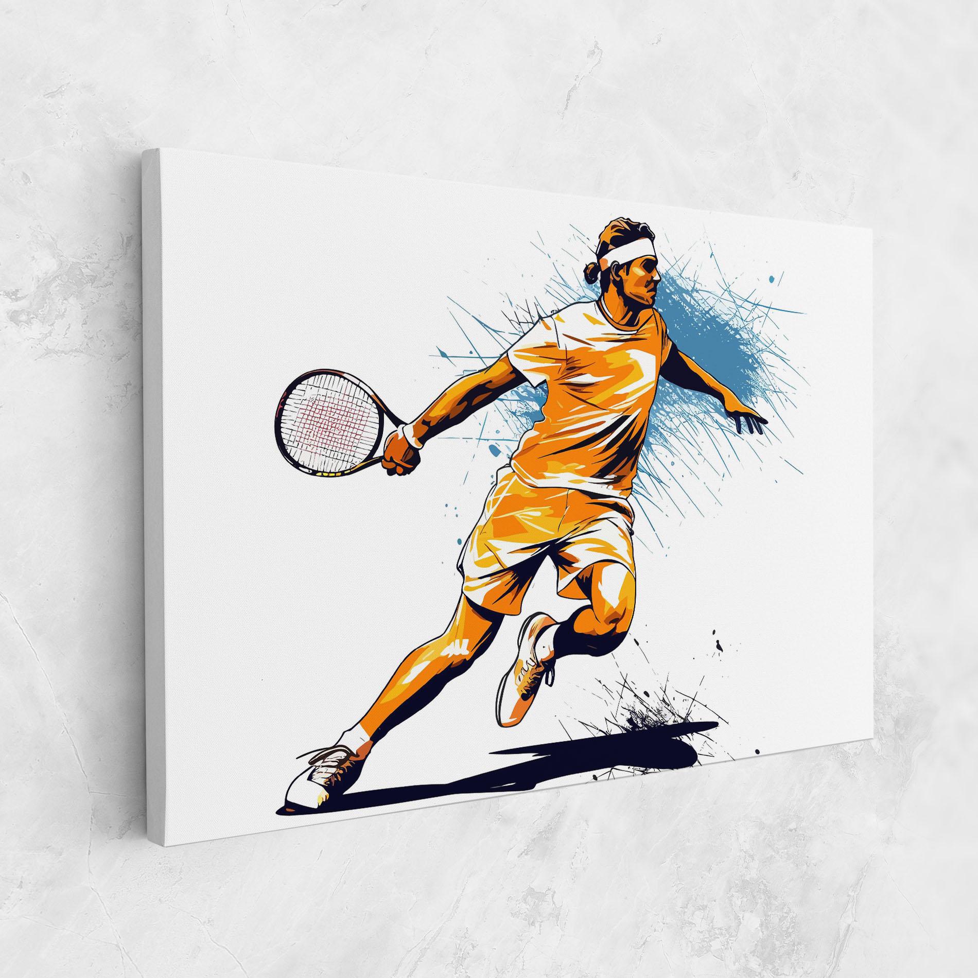 Картина на платно Orange Blue Tennis mockup 1