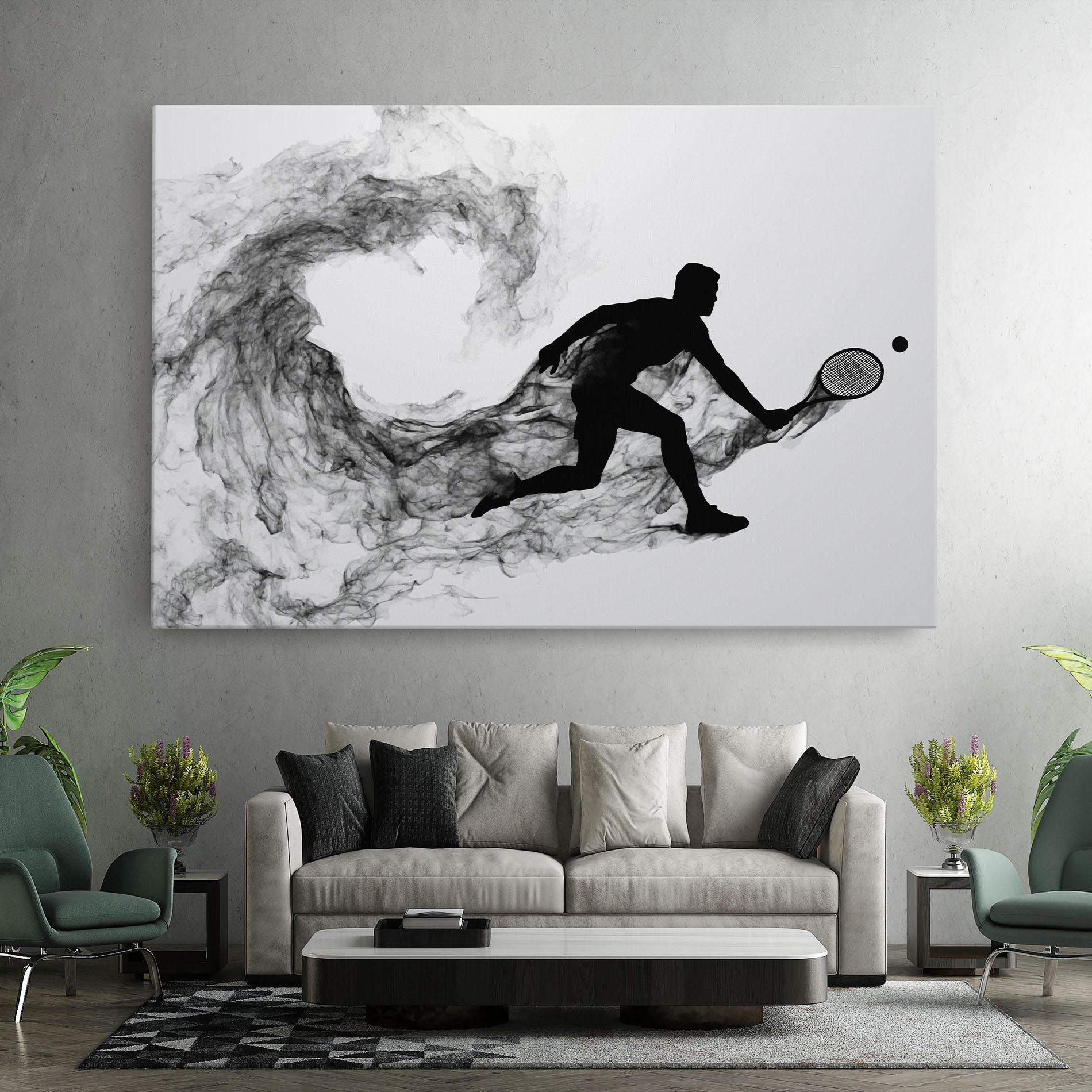 Картина на платно Black Smoke Tennis mockup 7