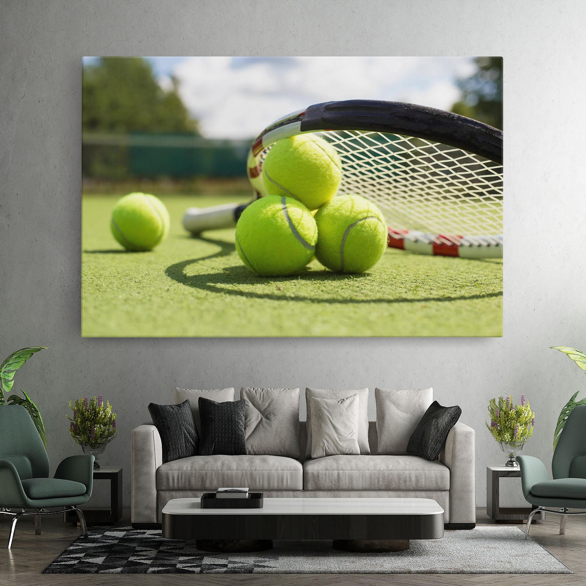 Картина на платно Grass Tennis Balls mockup 7