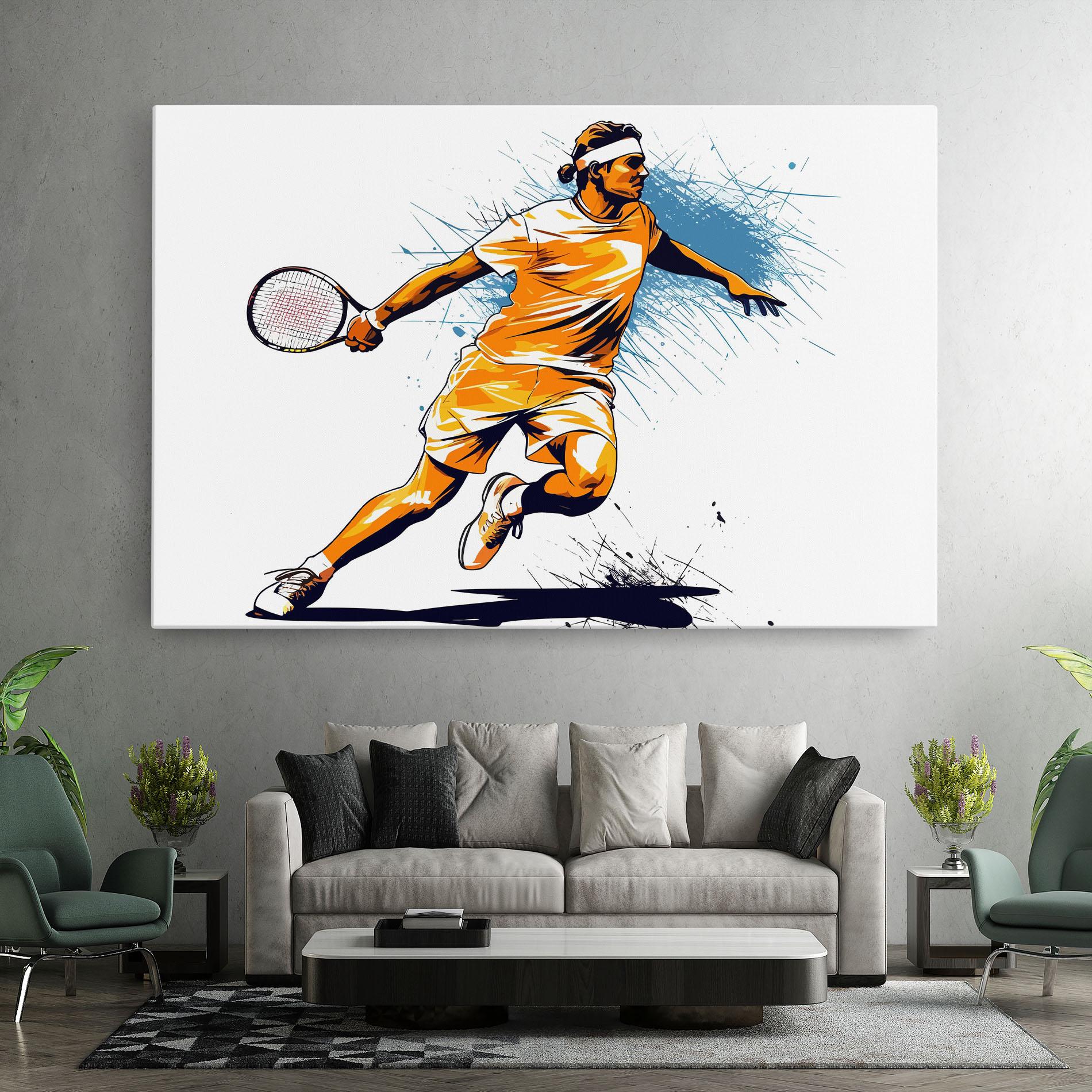 Картина на платно Orange Blue Tennis mockup 7
