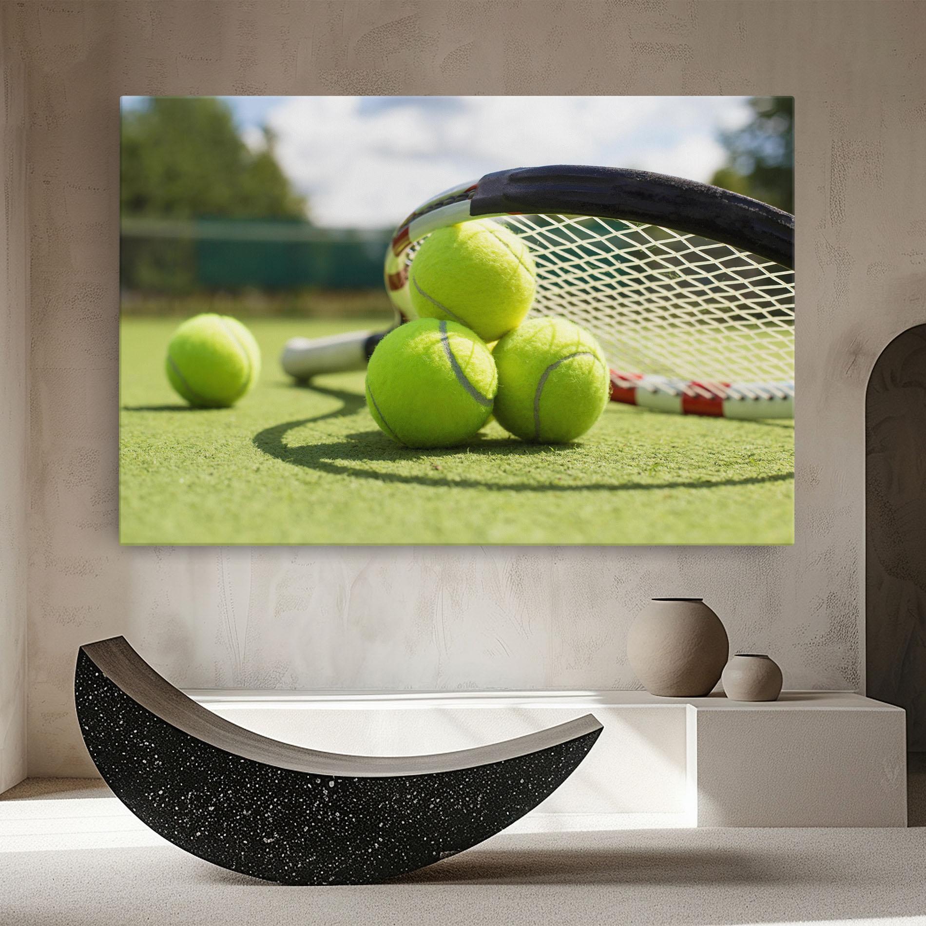 Картина на платно Grass Tennis Balls mockup 8