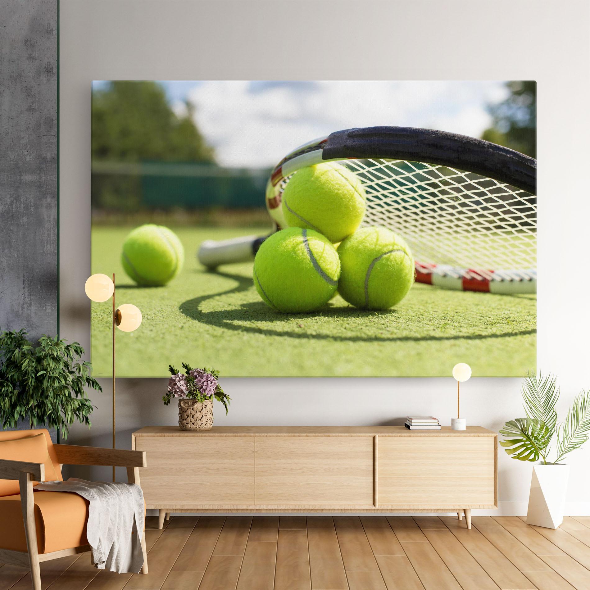 Картина на платно Grass Tennis Balls mockup 9