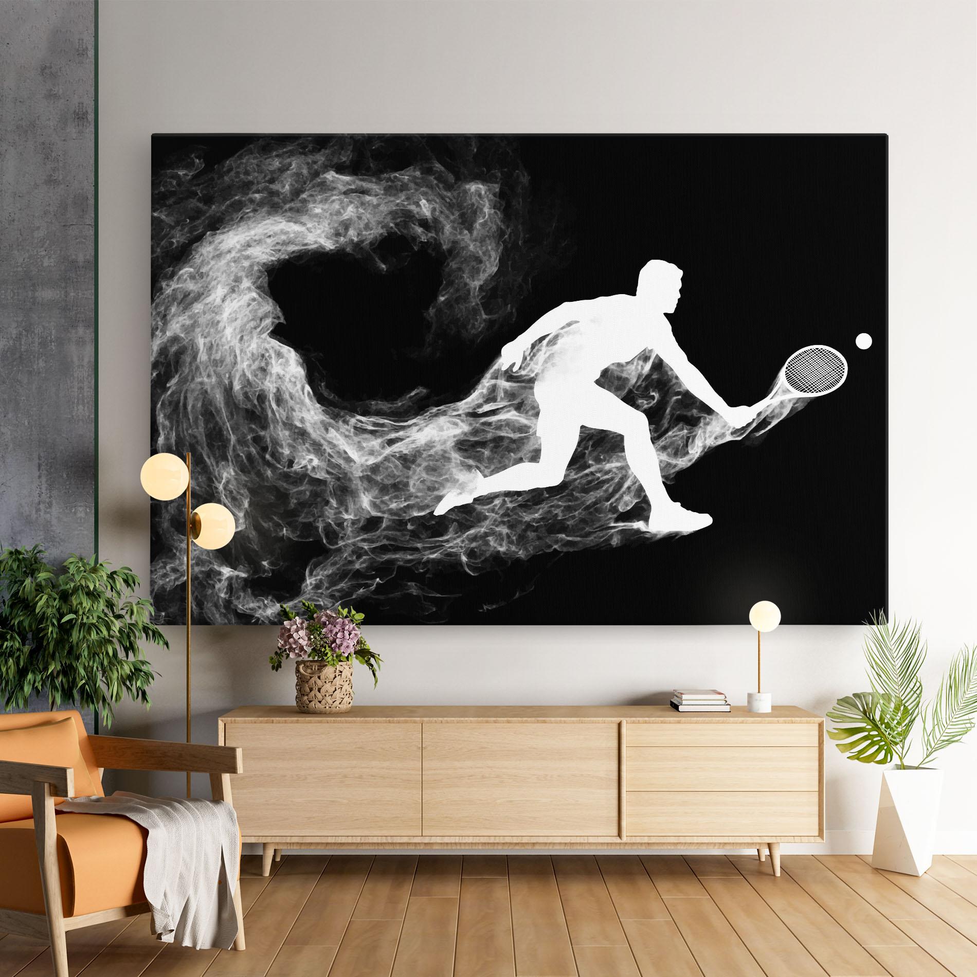 Картина на платно Tennis White Smoke mockup 9