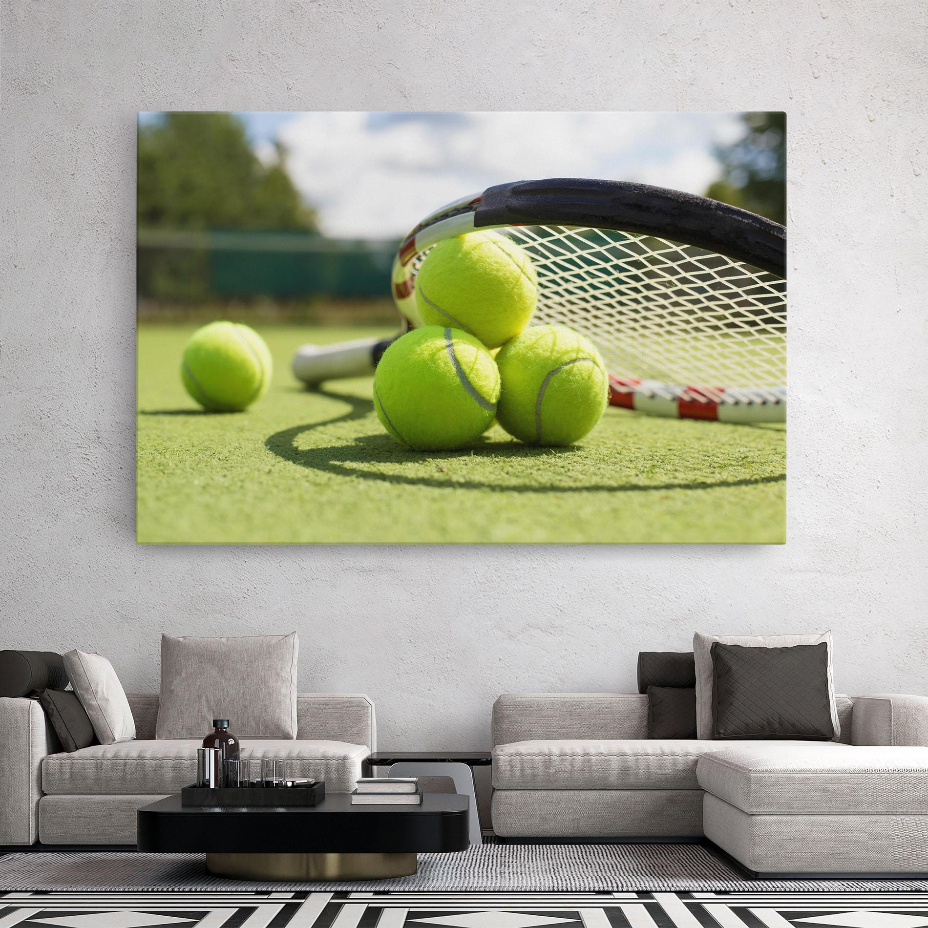 Картина на платно Grass Tennis Balls mockup 2