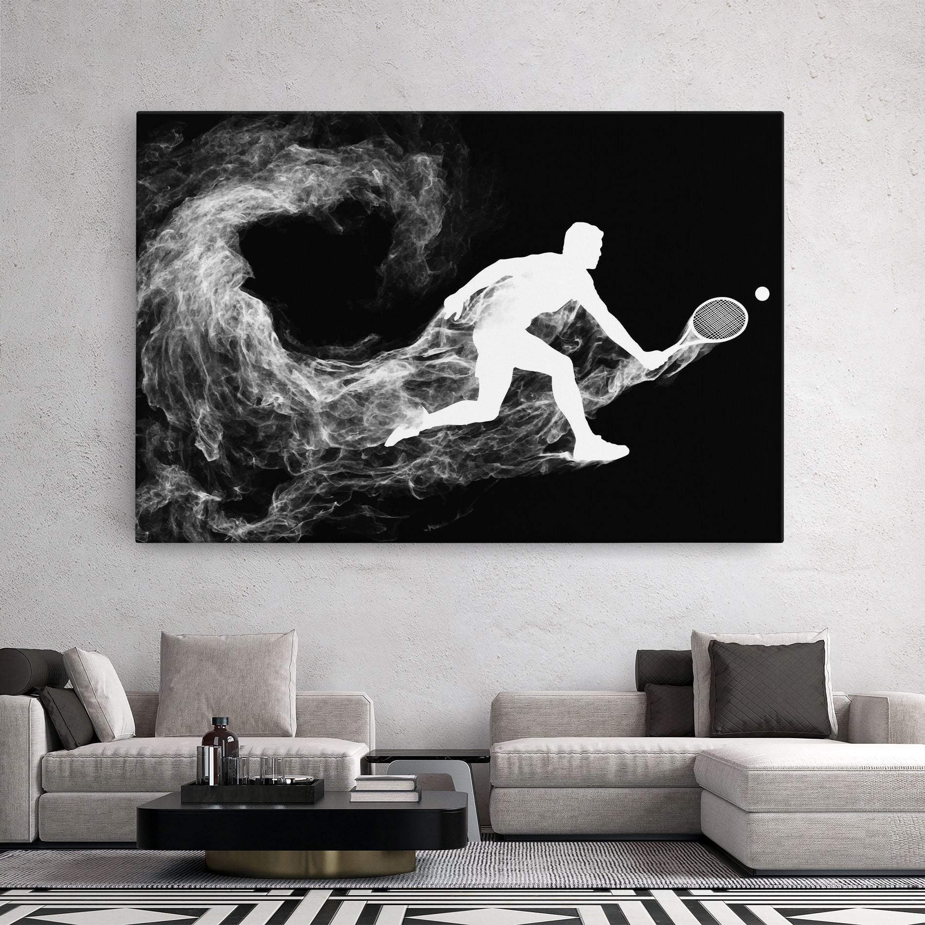 Картина на платно Tennis White Smoke mockup 2
