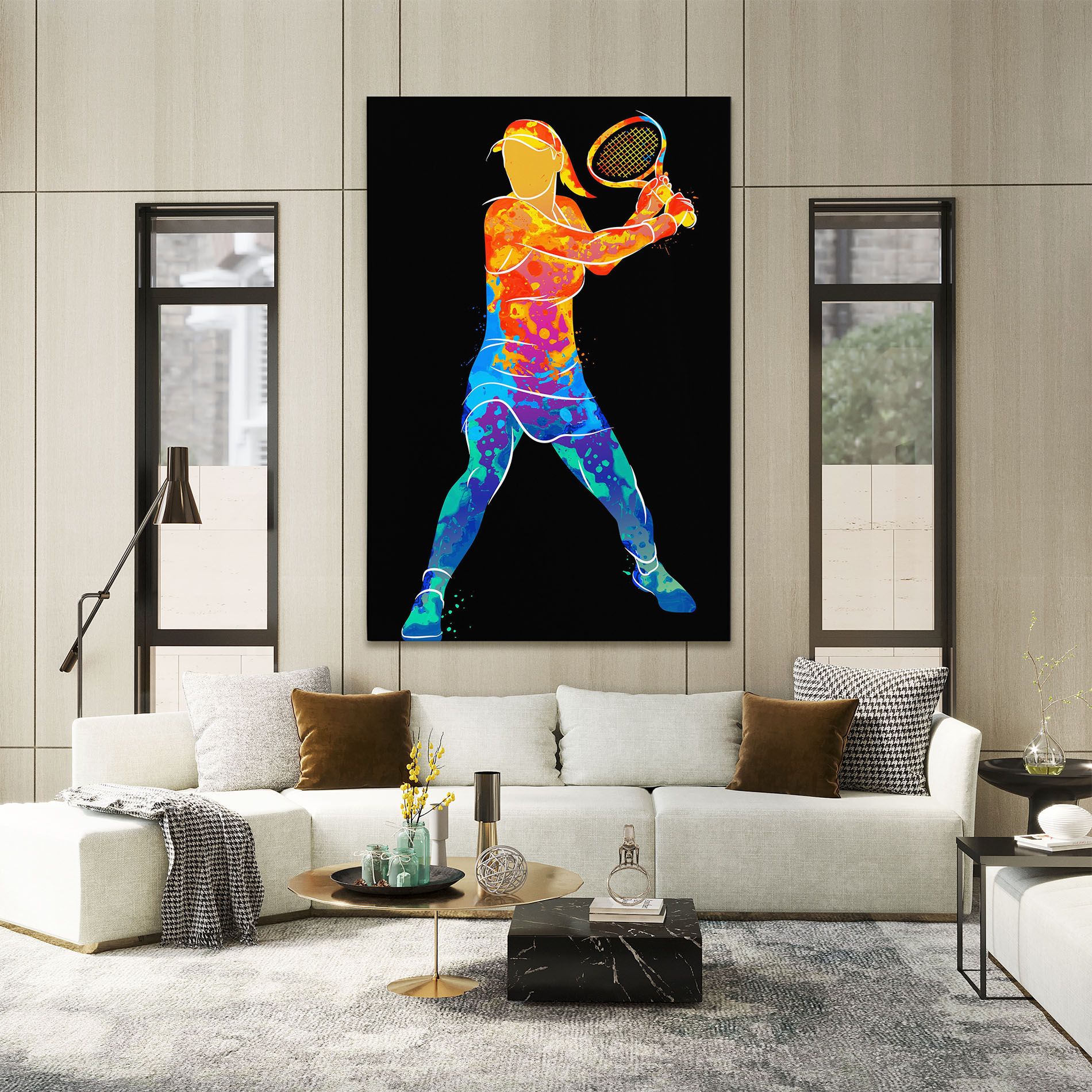 Green Orange Tennis mockup 2