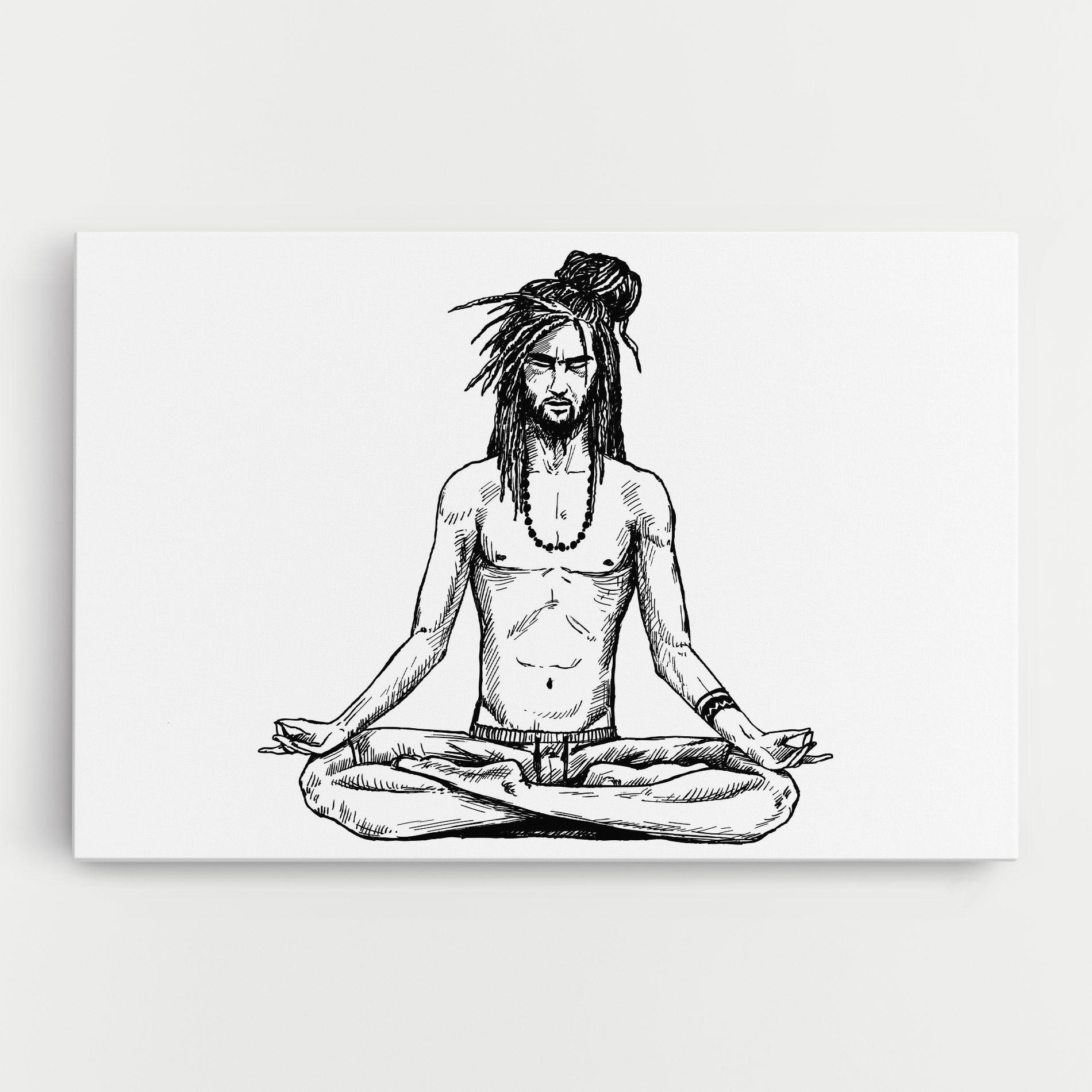 Картина на платно Focused Meditation mockup 0