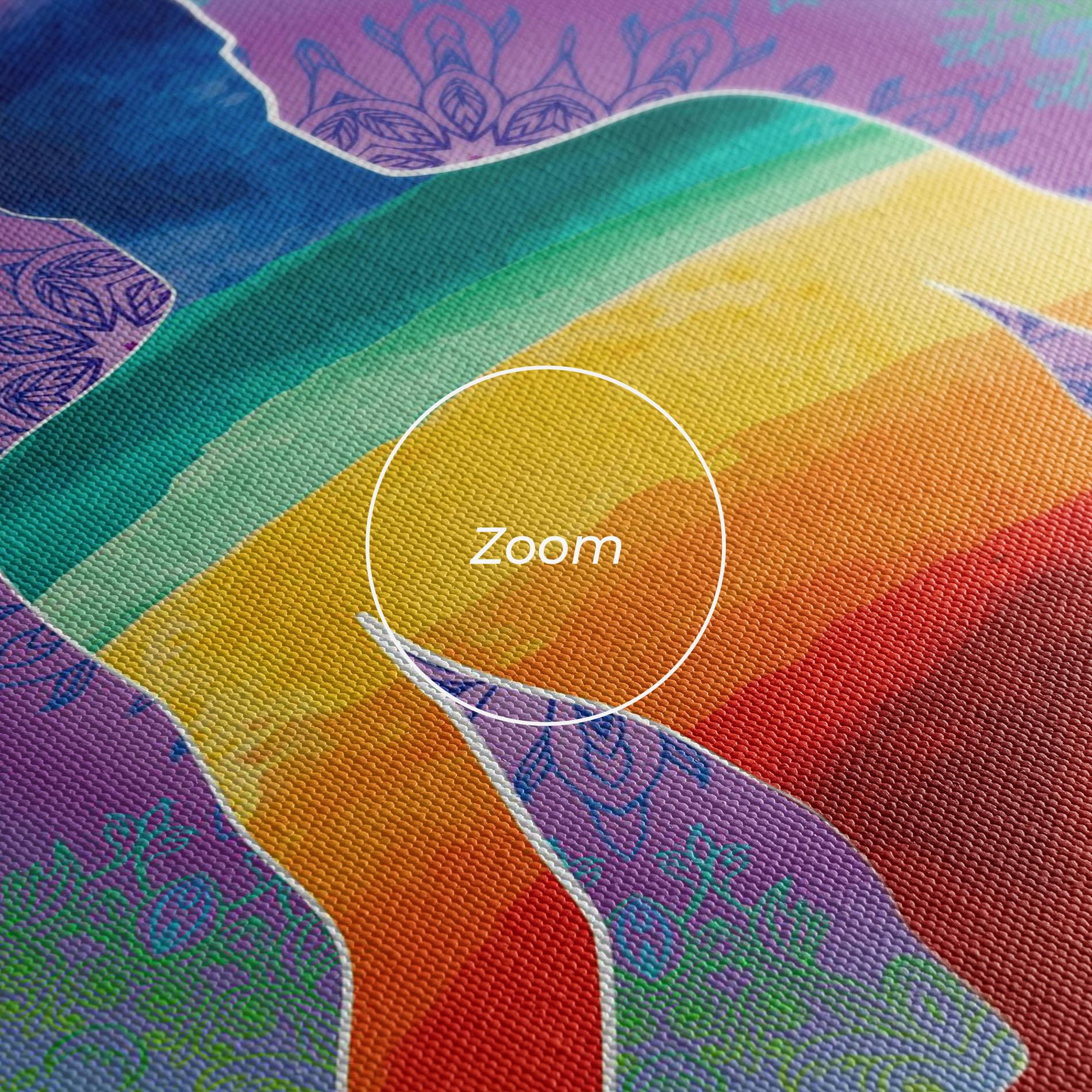 Картина на платно Rainbow Yoga mockup 3