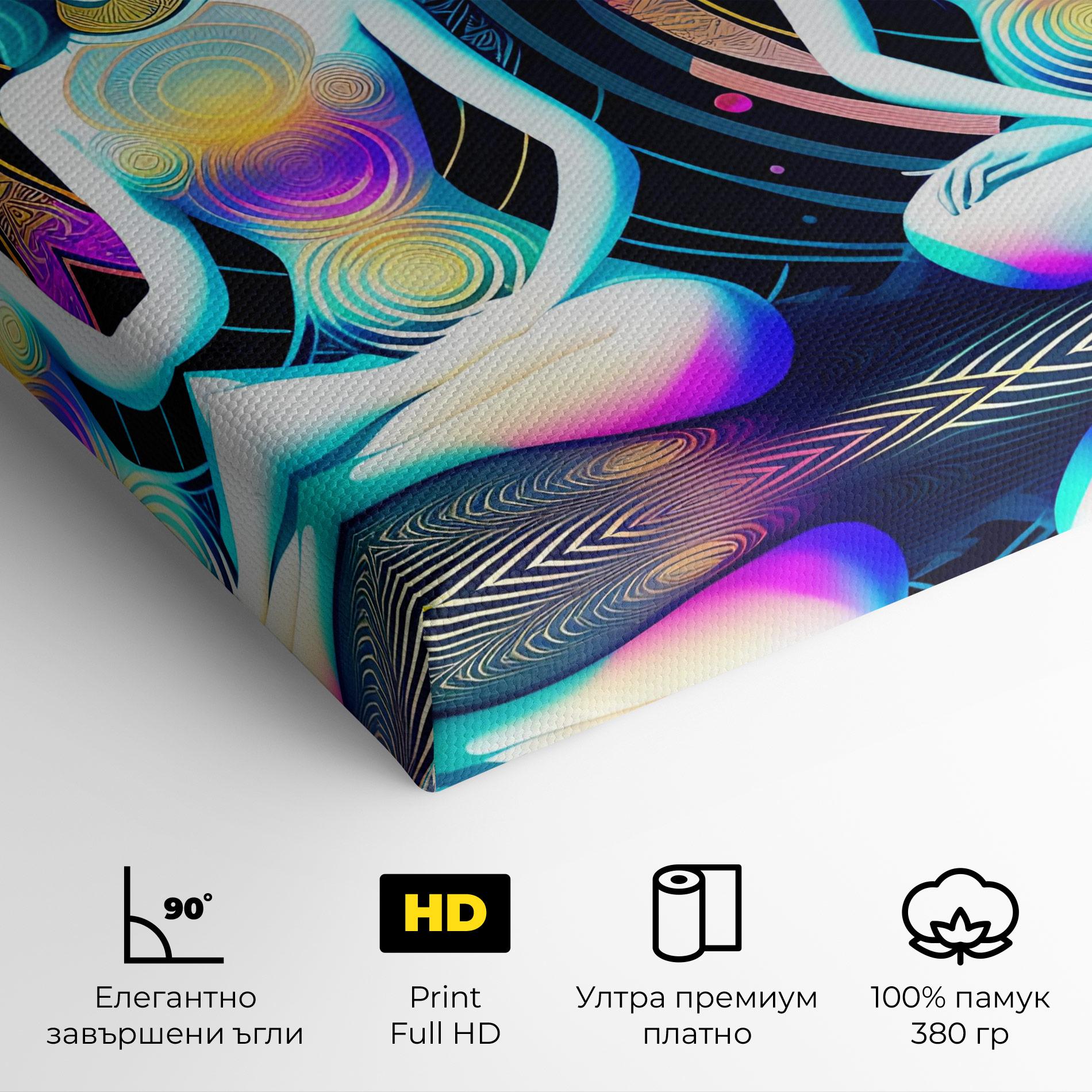 Картина на платно Clolorful Illustrations mockup 4