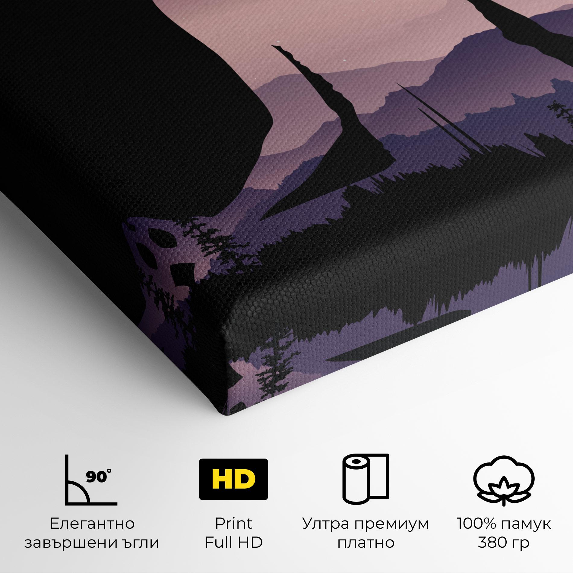 Картина на платно Forest Star Yoga mockup 4