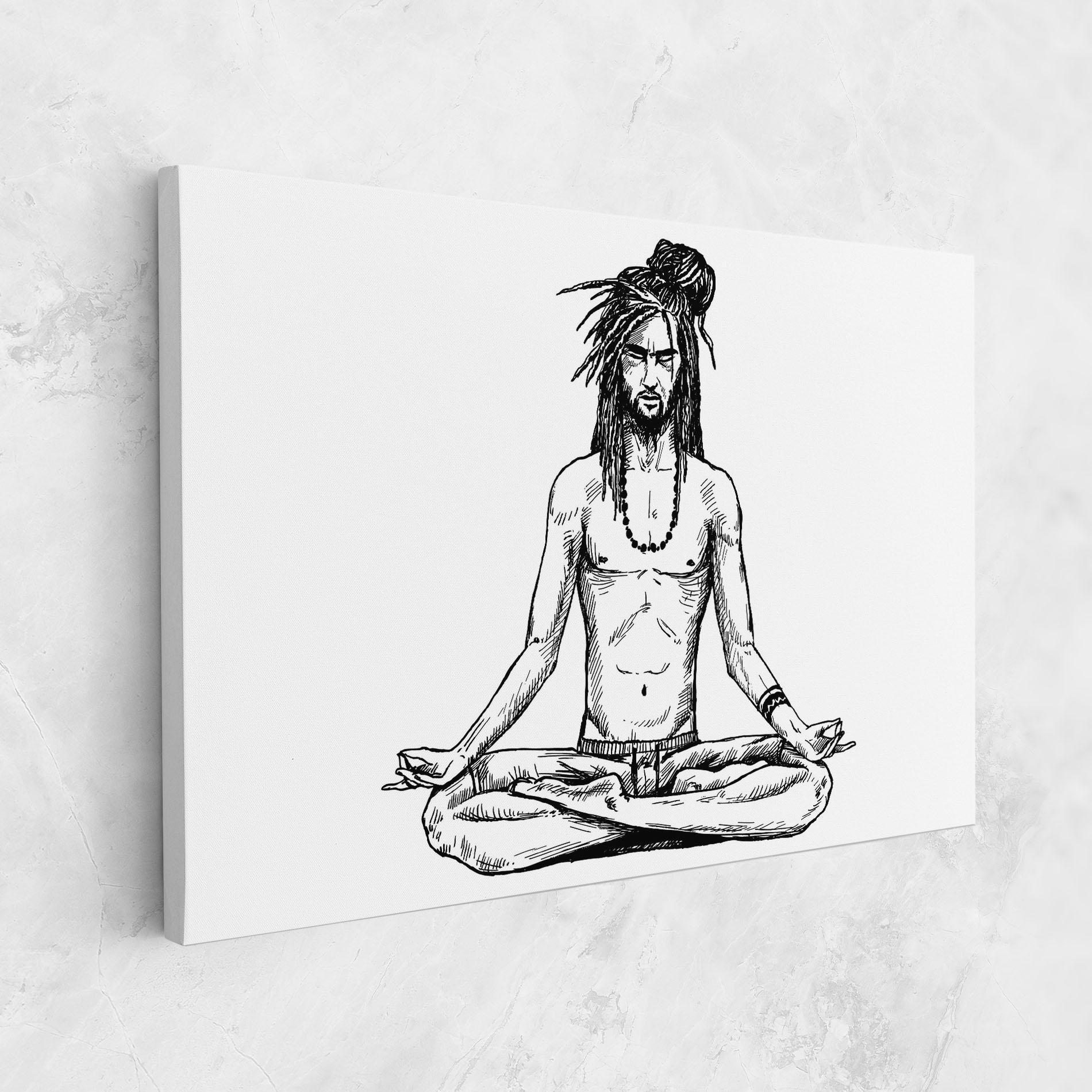 Картина на платно Focused Meditation mockup 1