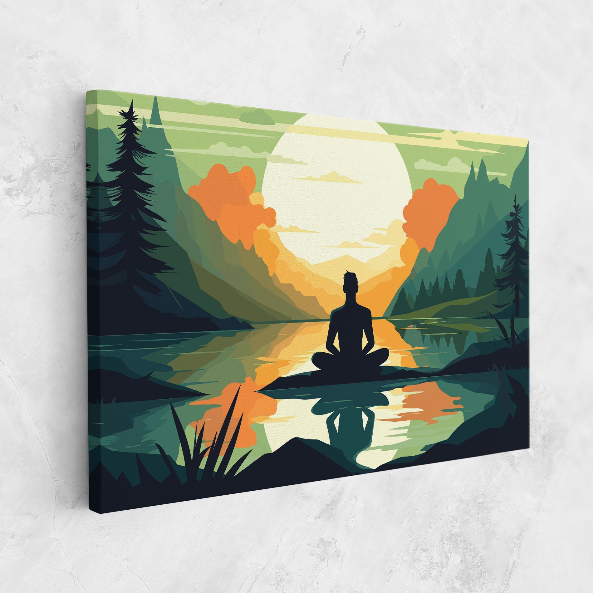 Картина на платно Forest Yoga mockup 1