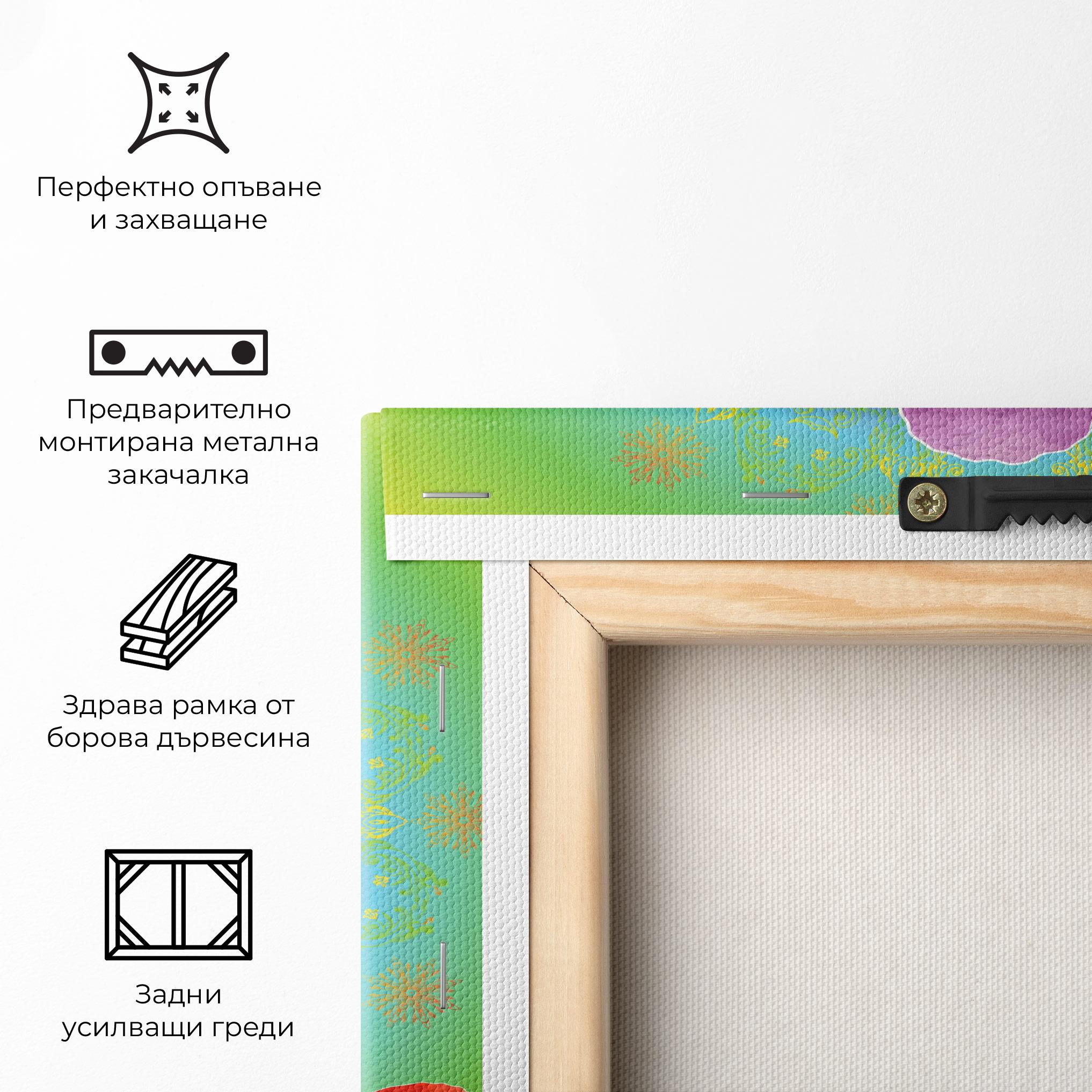 Картина на платно Rainbow Yoga mockup 5