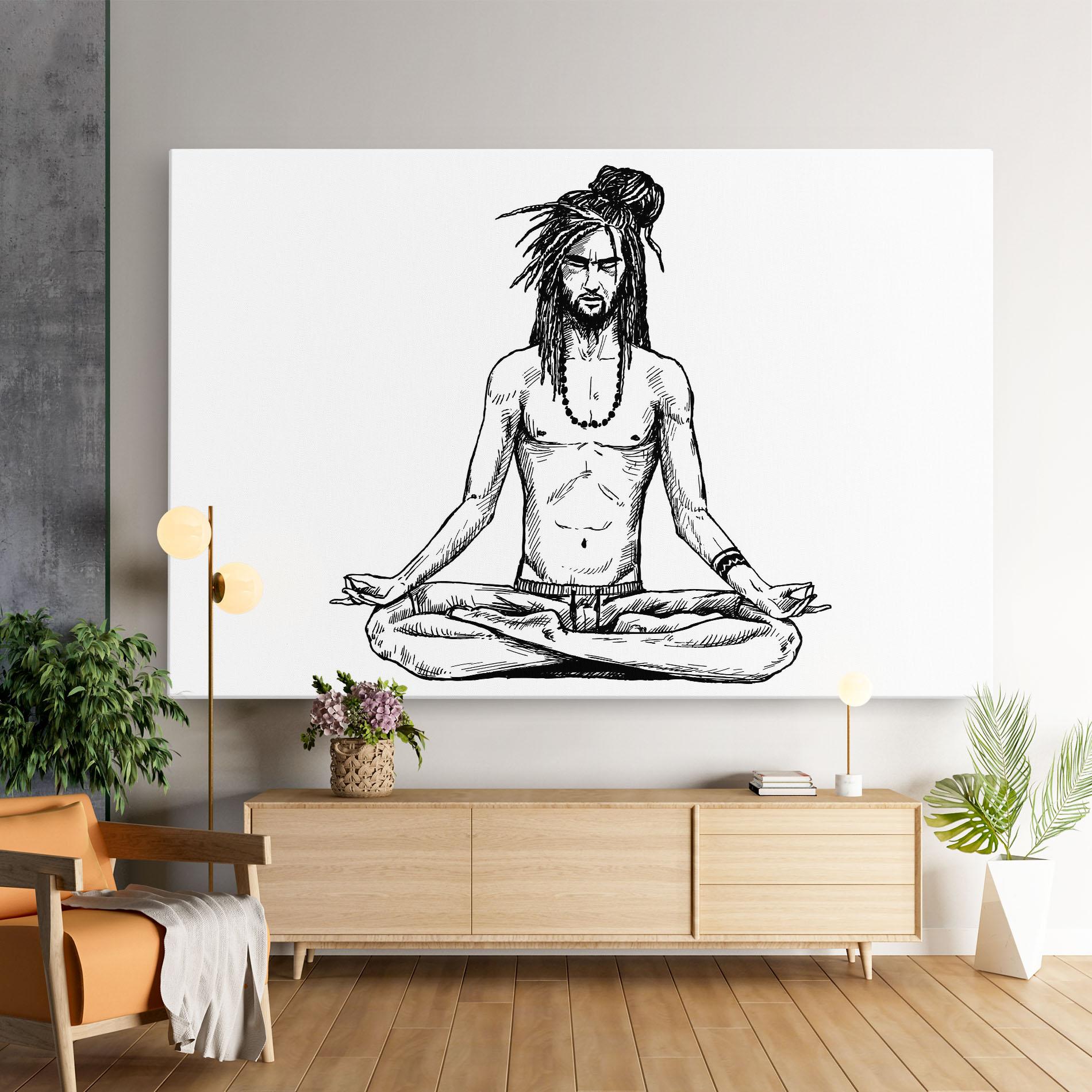 Картина на платно Focused Meditation mockup 9