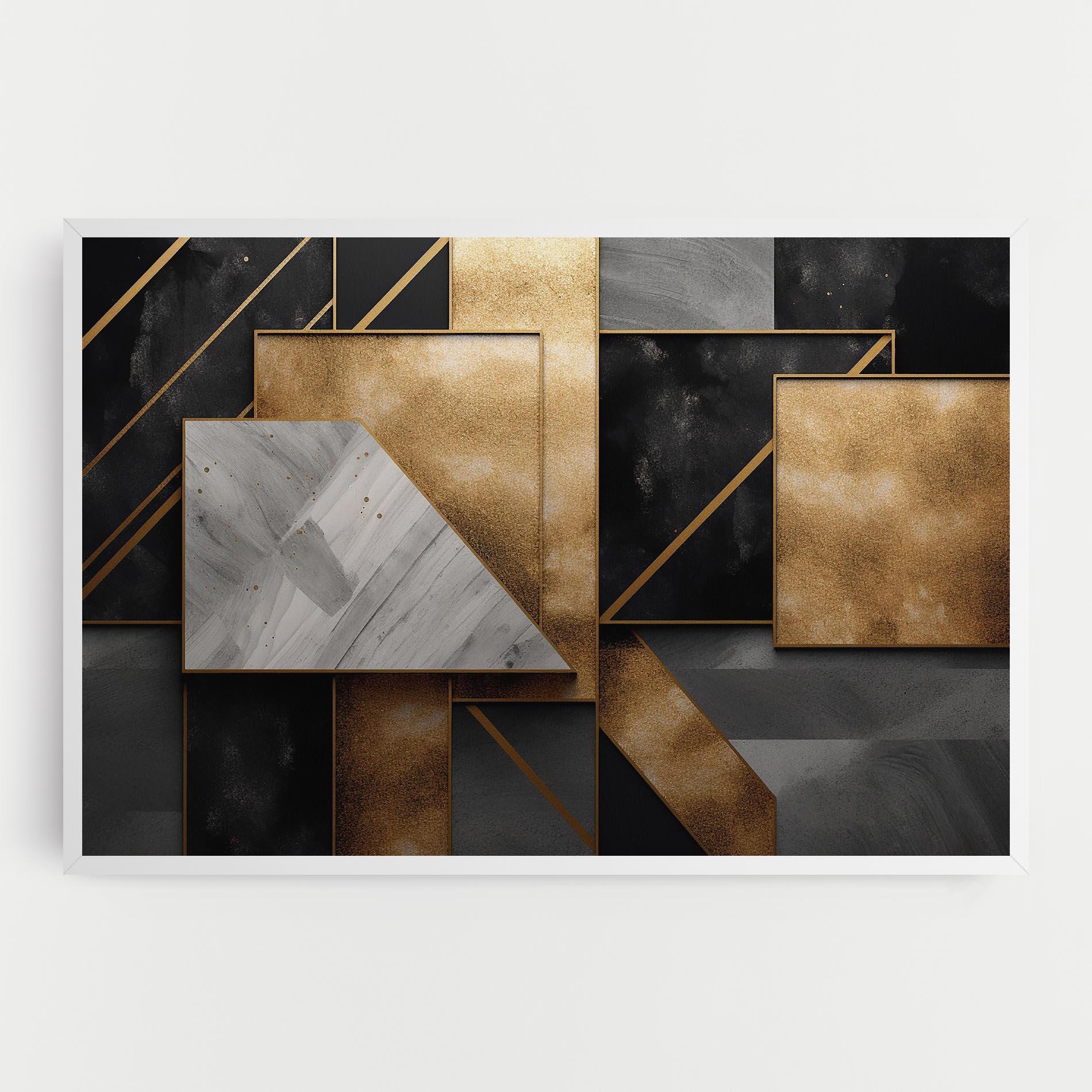 Картина на платно Abstract Gold Square mockup 0