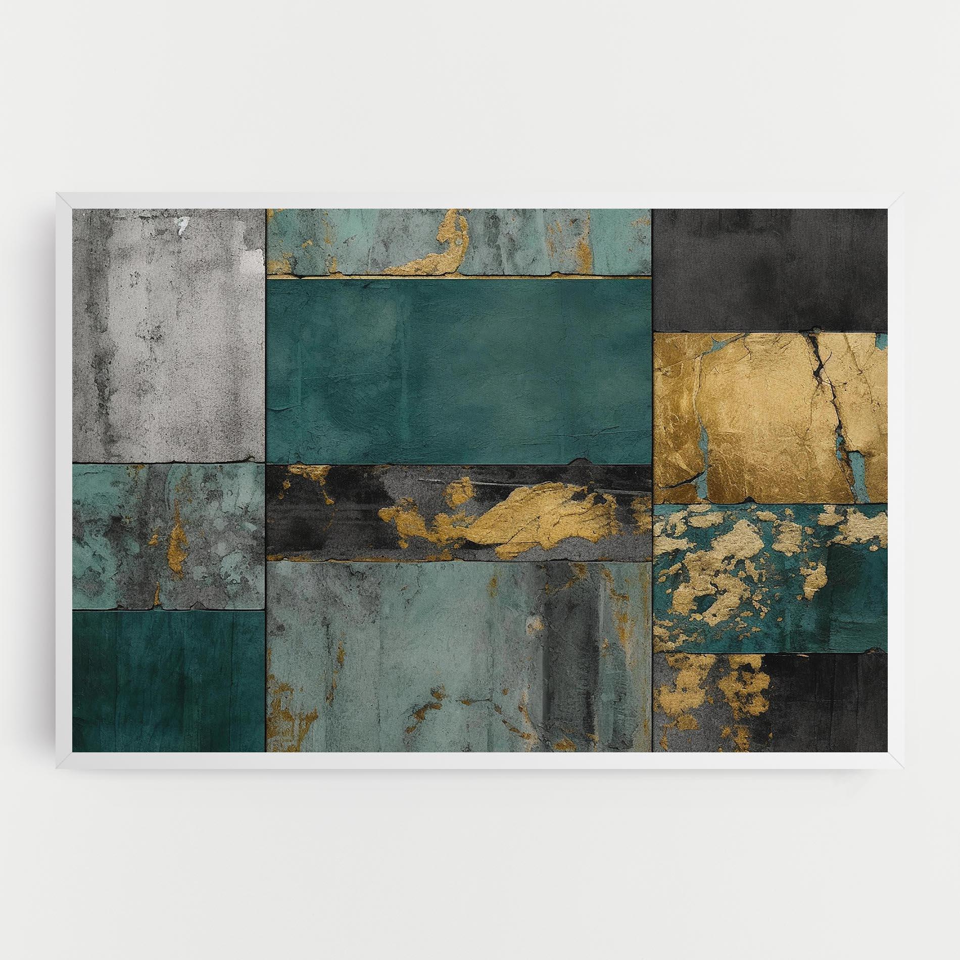 Картина на платно Golden Green Painting mockup 0