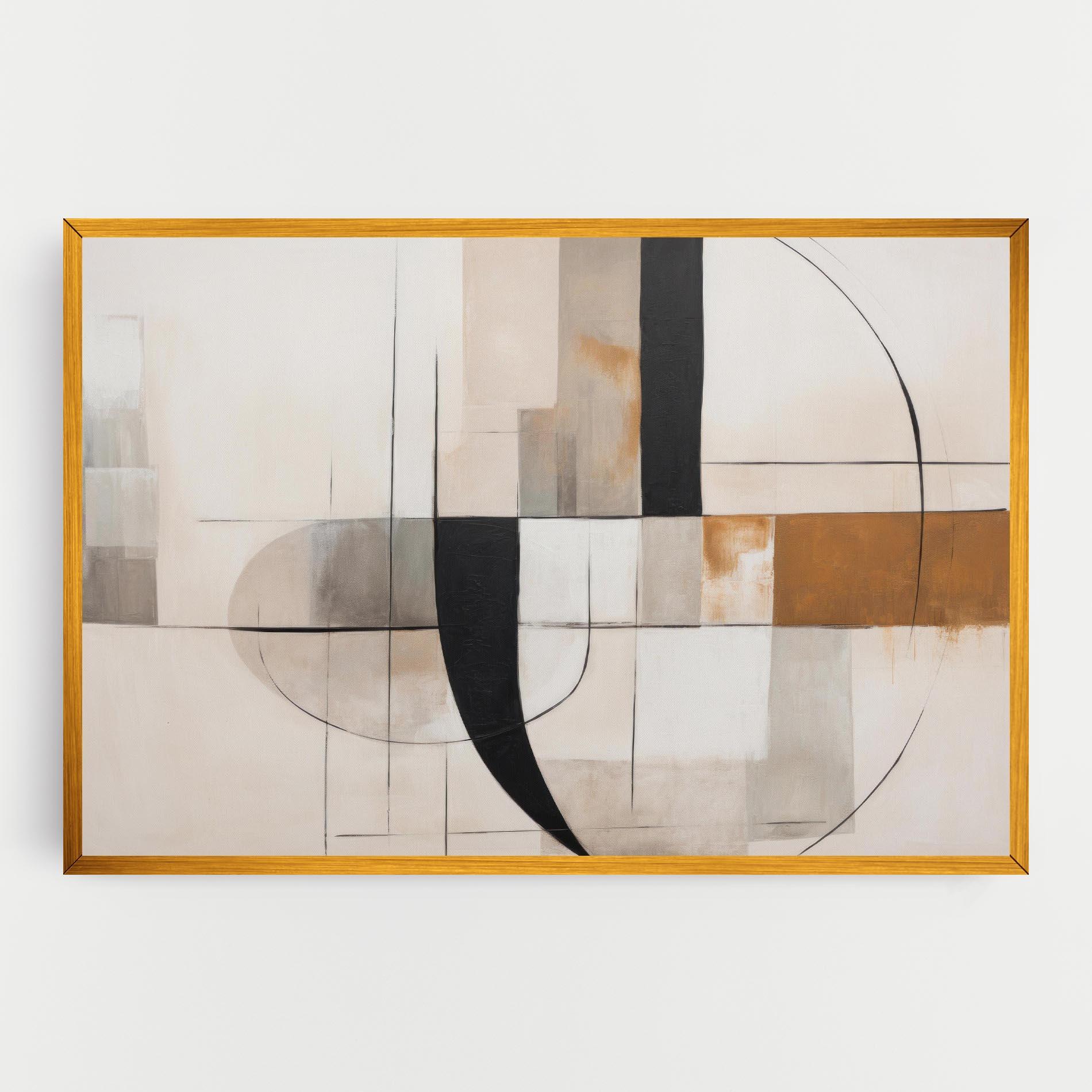 Картина на платно Black Abstract Lines mockup 0