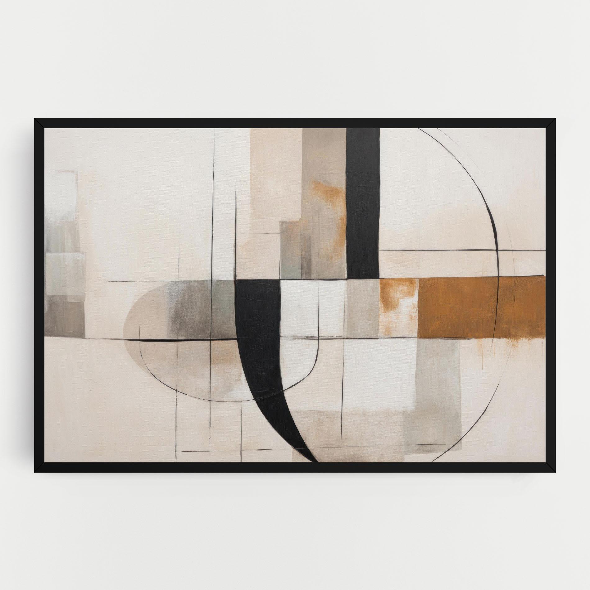 Картина на платно Black Abstract Lines mockup 0