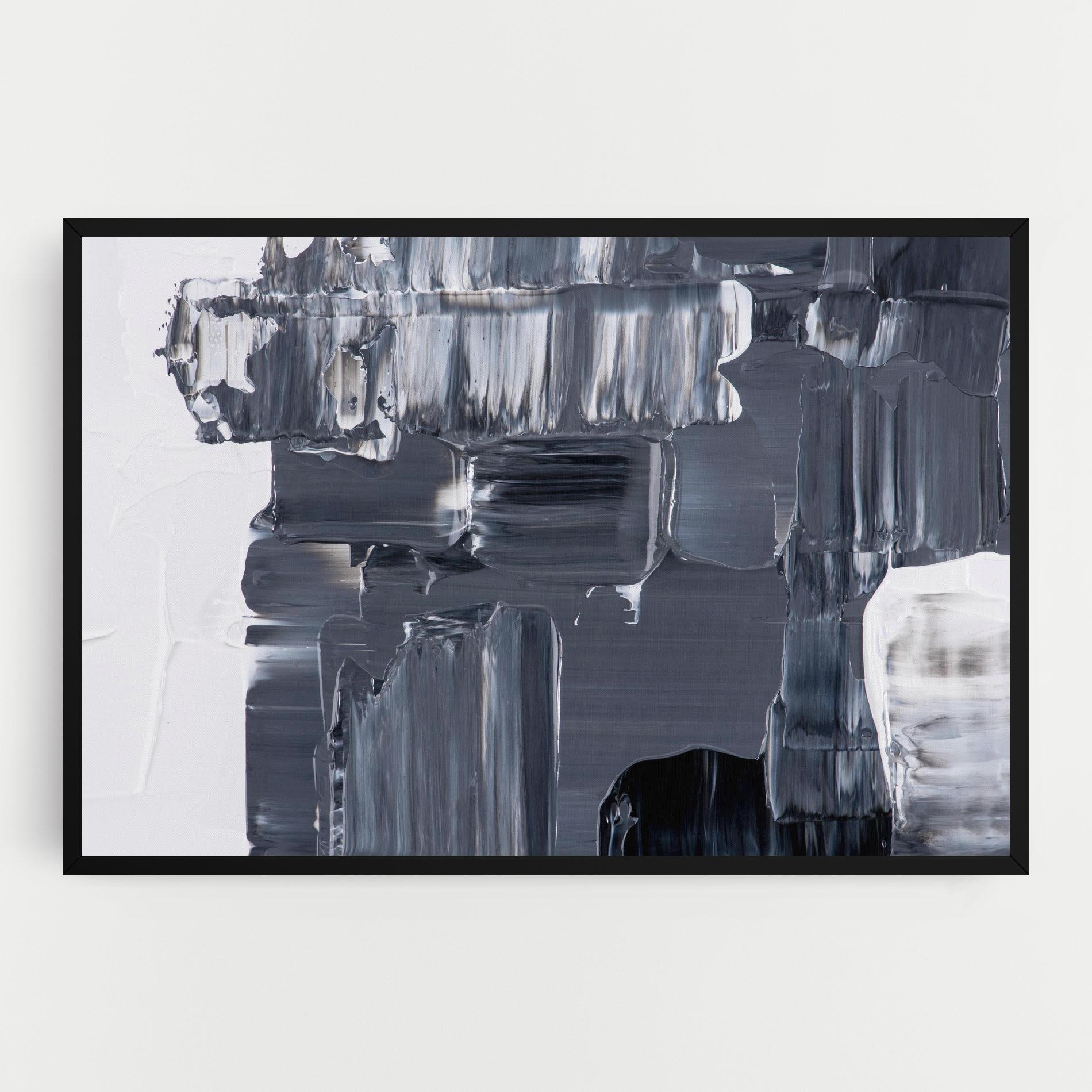 Картина на платно Black Acrylic Painting mockup 0