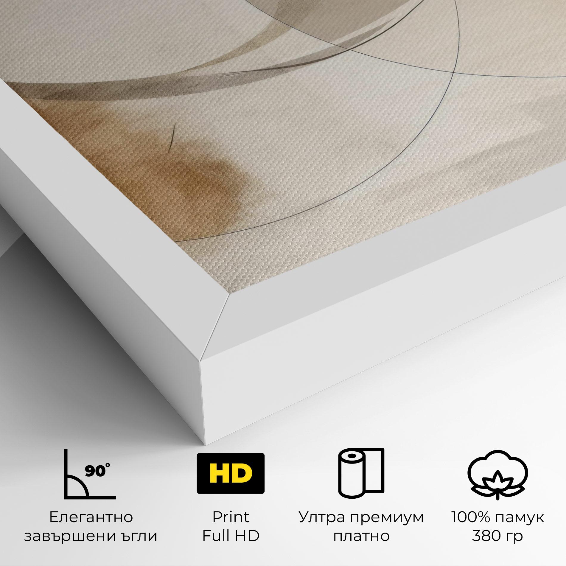 Картина на платно Abstract Circle Painting mockup 4