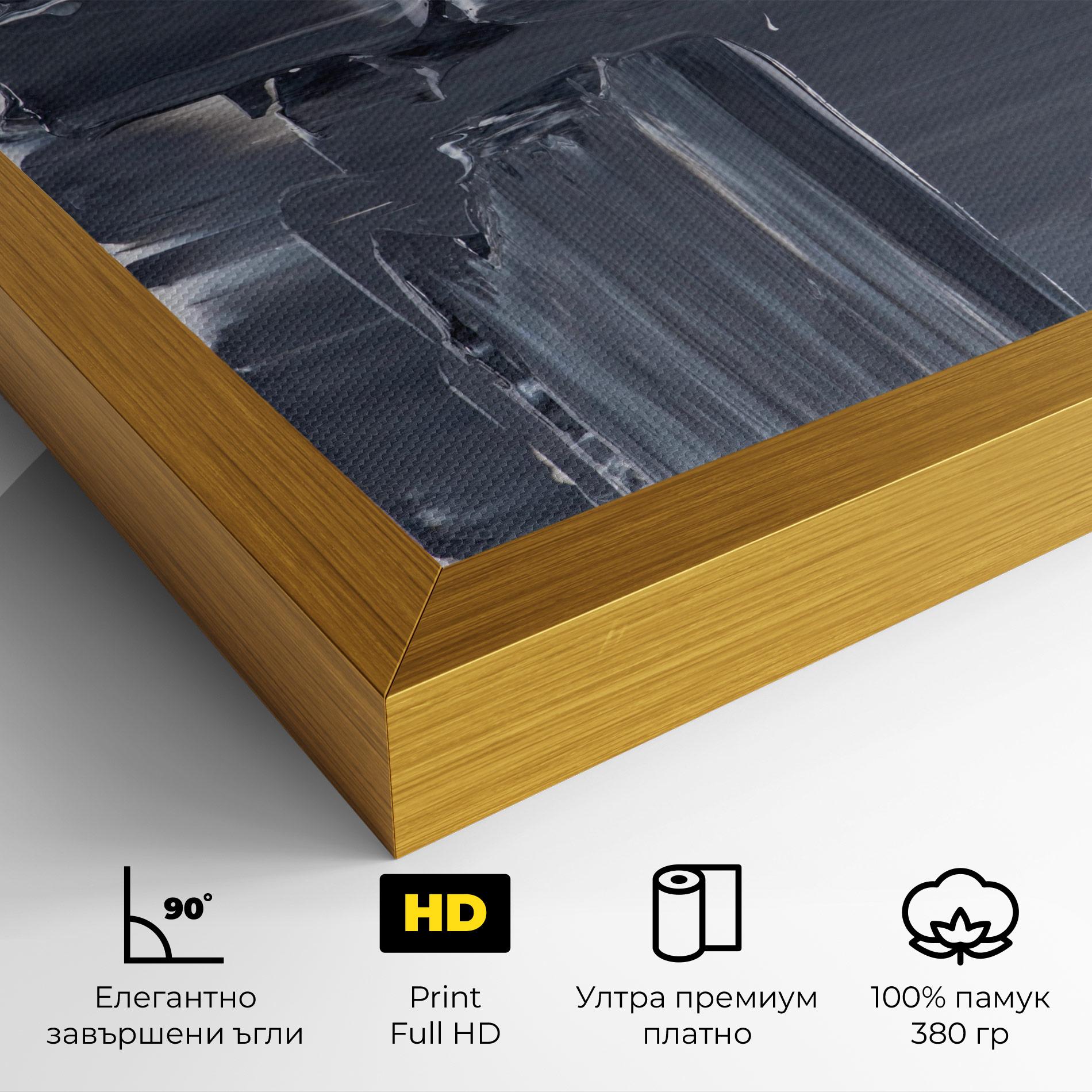 Картина на платно Black Acrylic Painting mockup 4