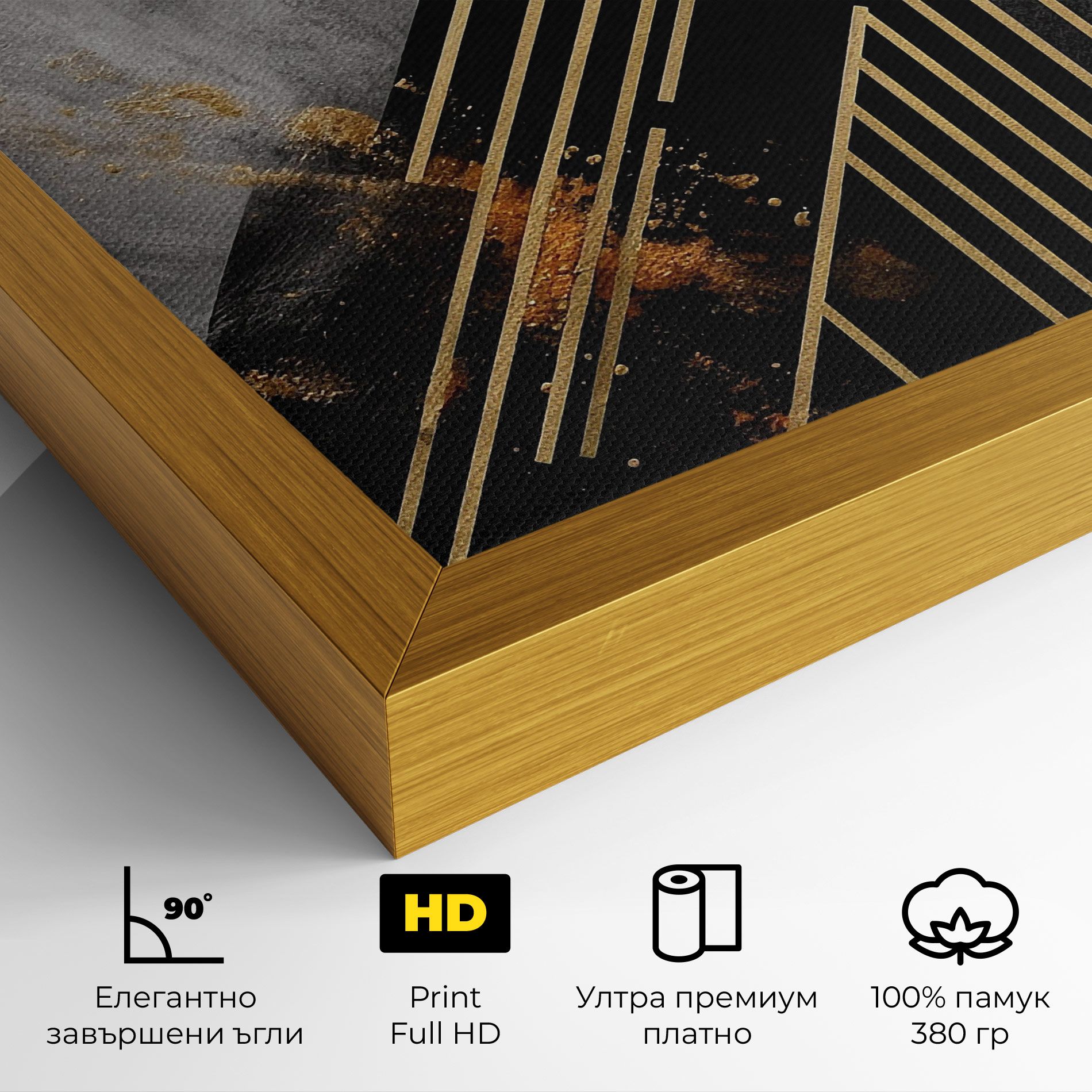 Gold Circle With Lines mockup 4