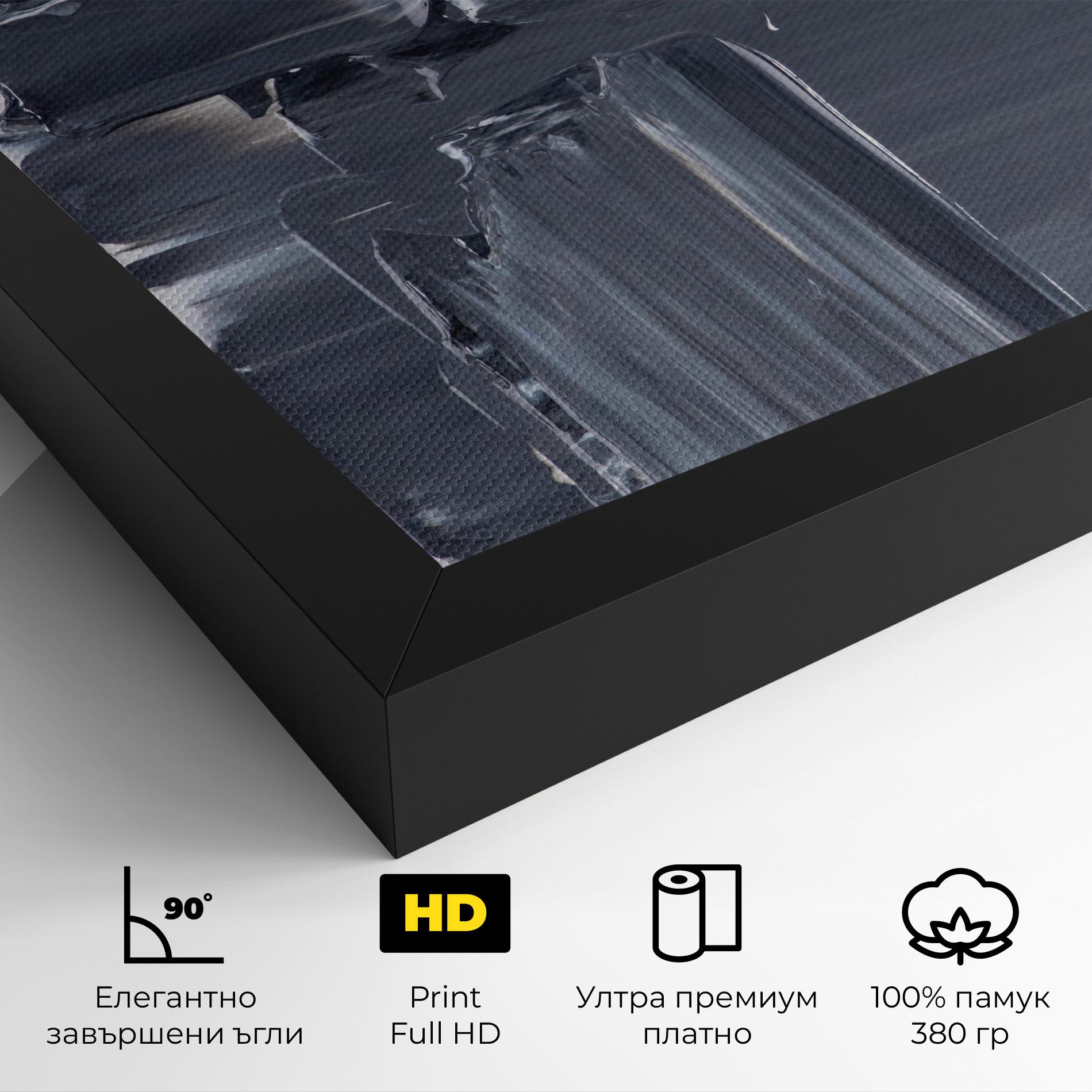 Картина на платно Black Acrylic Painting mockup 4