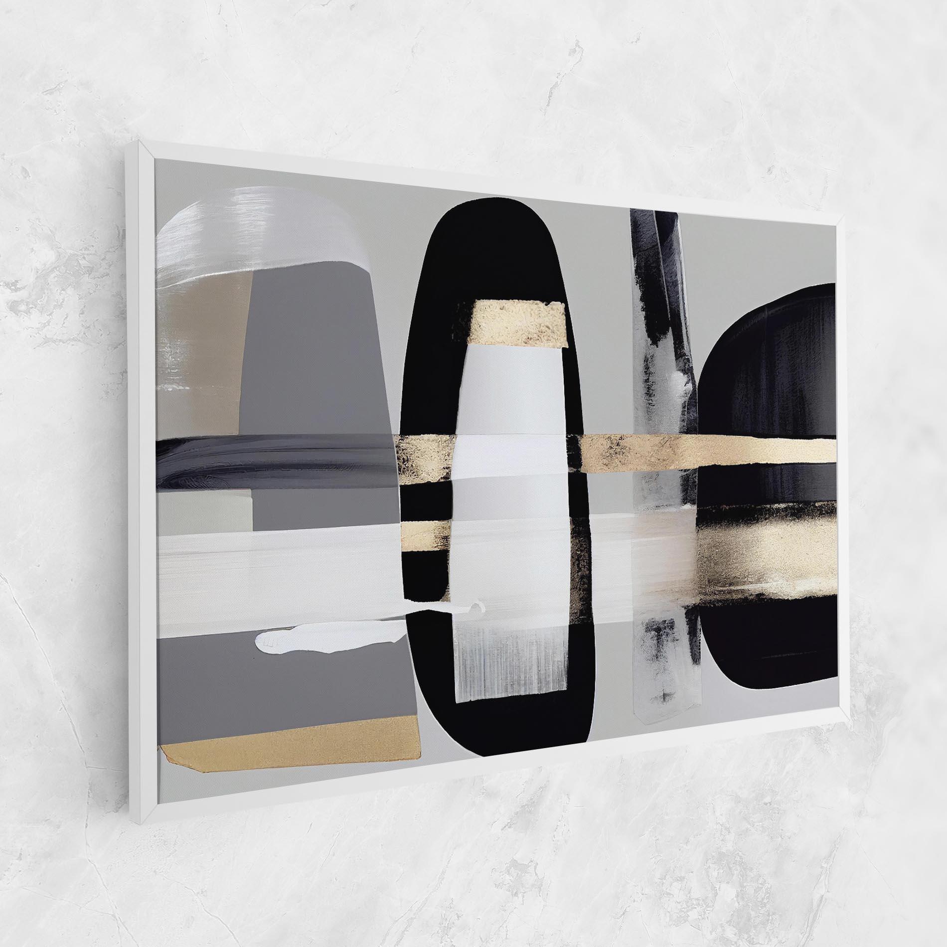 Картина на платно Abstract Gold Painting With Black mockup 1