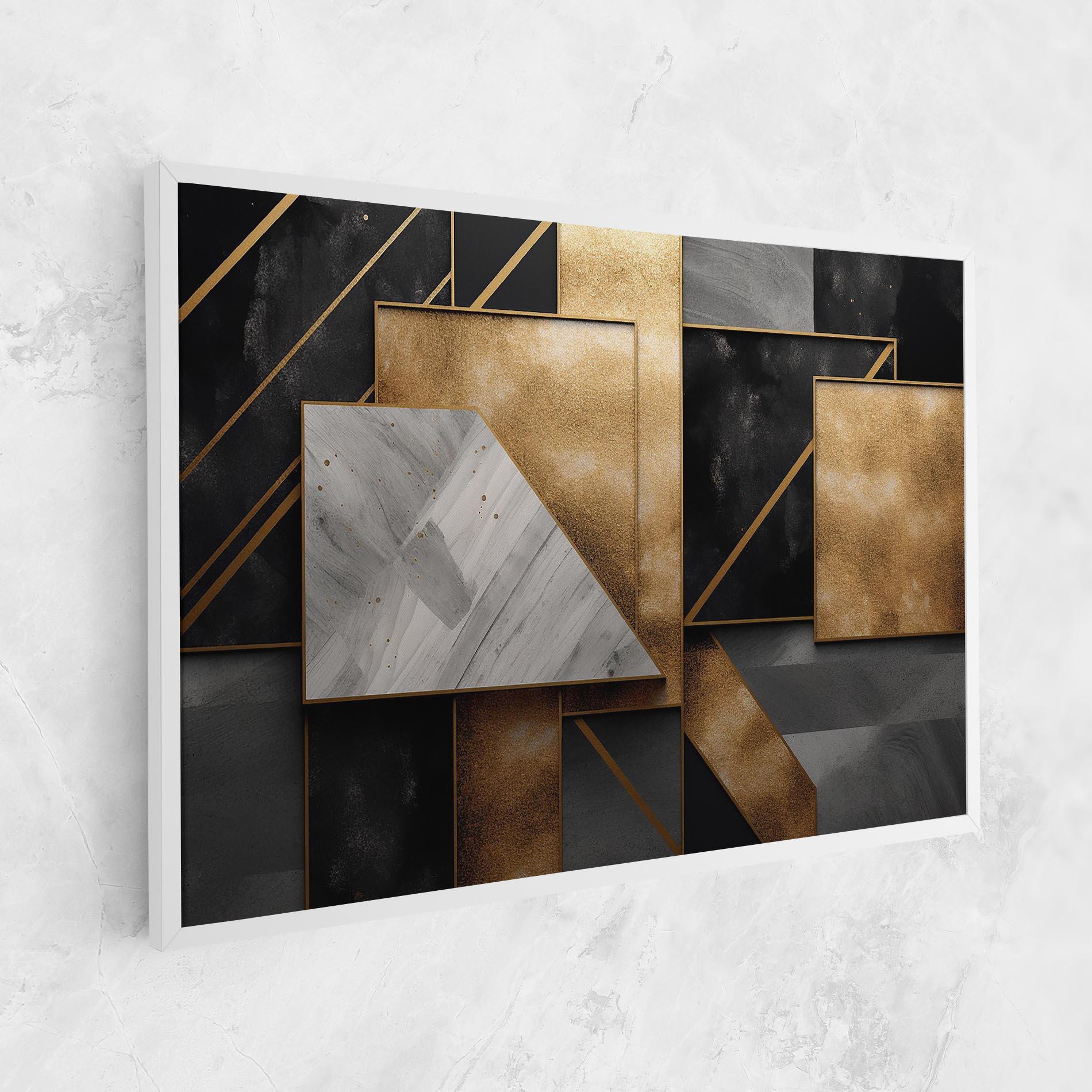 Картина на платно Abstract Gold Square mockup 1
