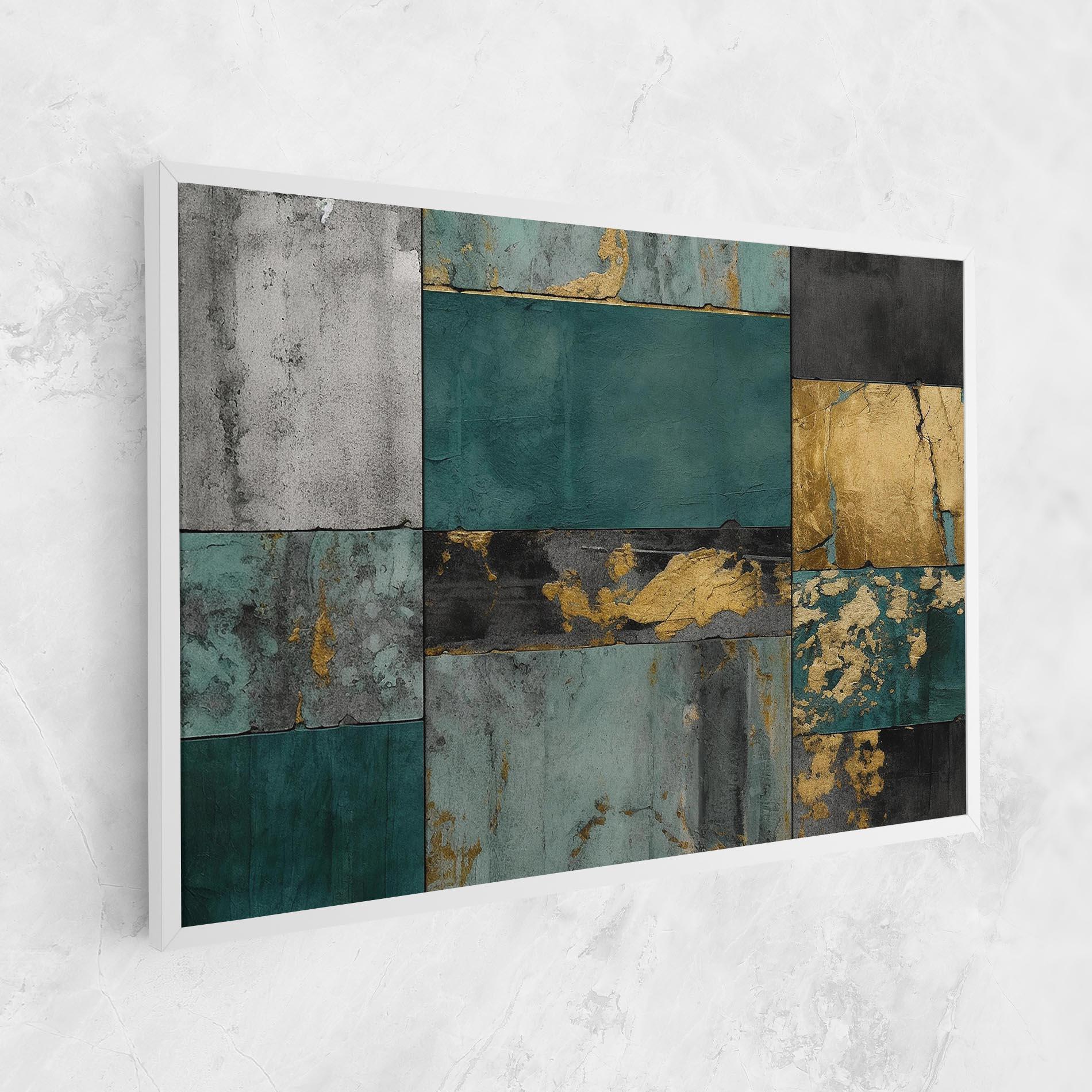 Картина на платно Golden Green Painting mockup 1