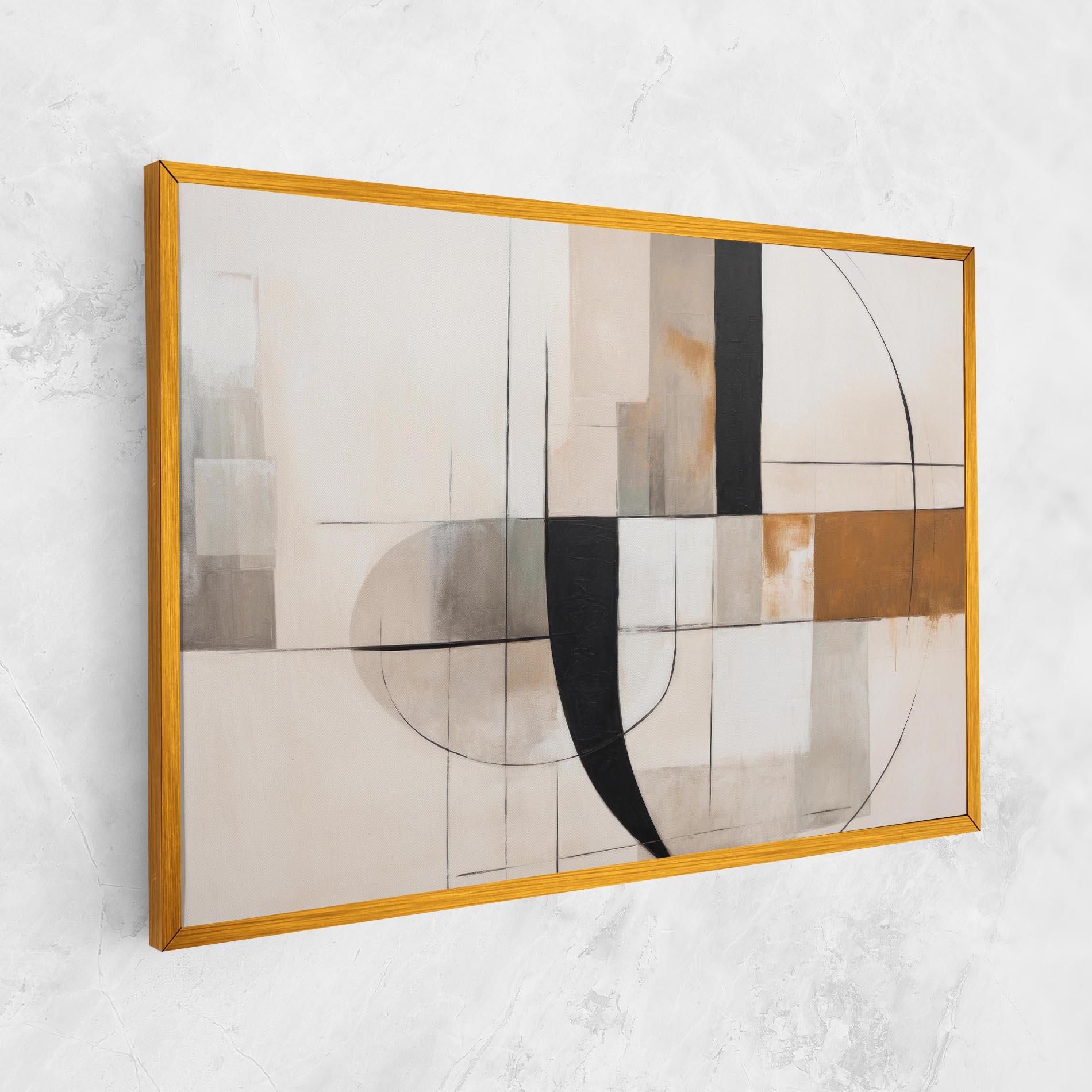 Картина на платно Black Abstract Lines mockup 1