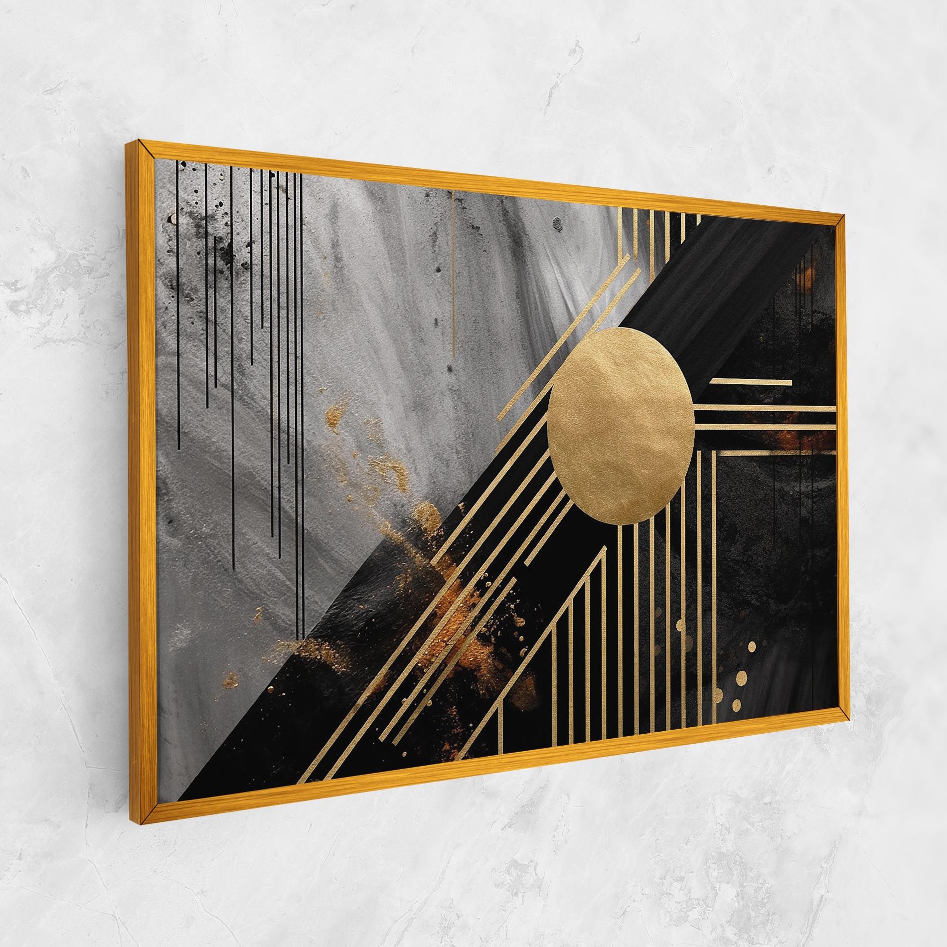Gold Circle With Lines mockup 1