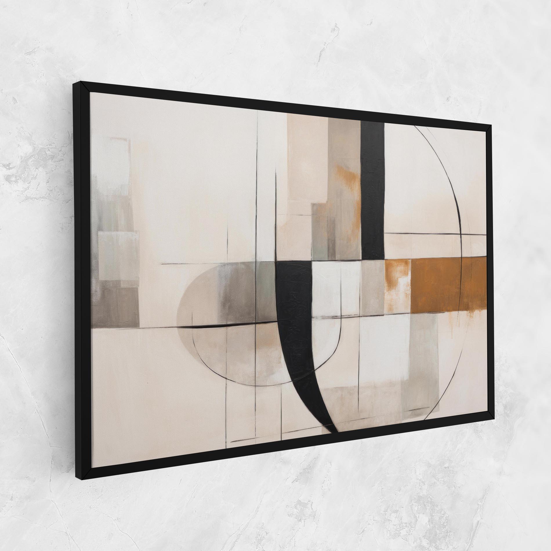 Картина на платно Black Abstract Lines mockup 1