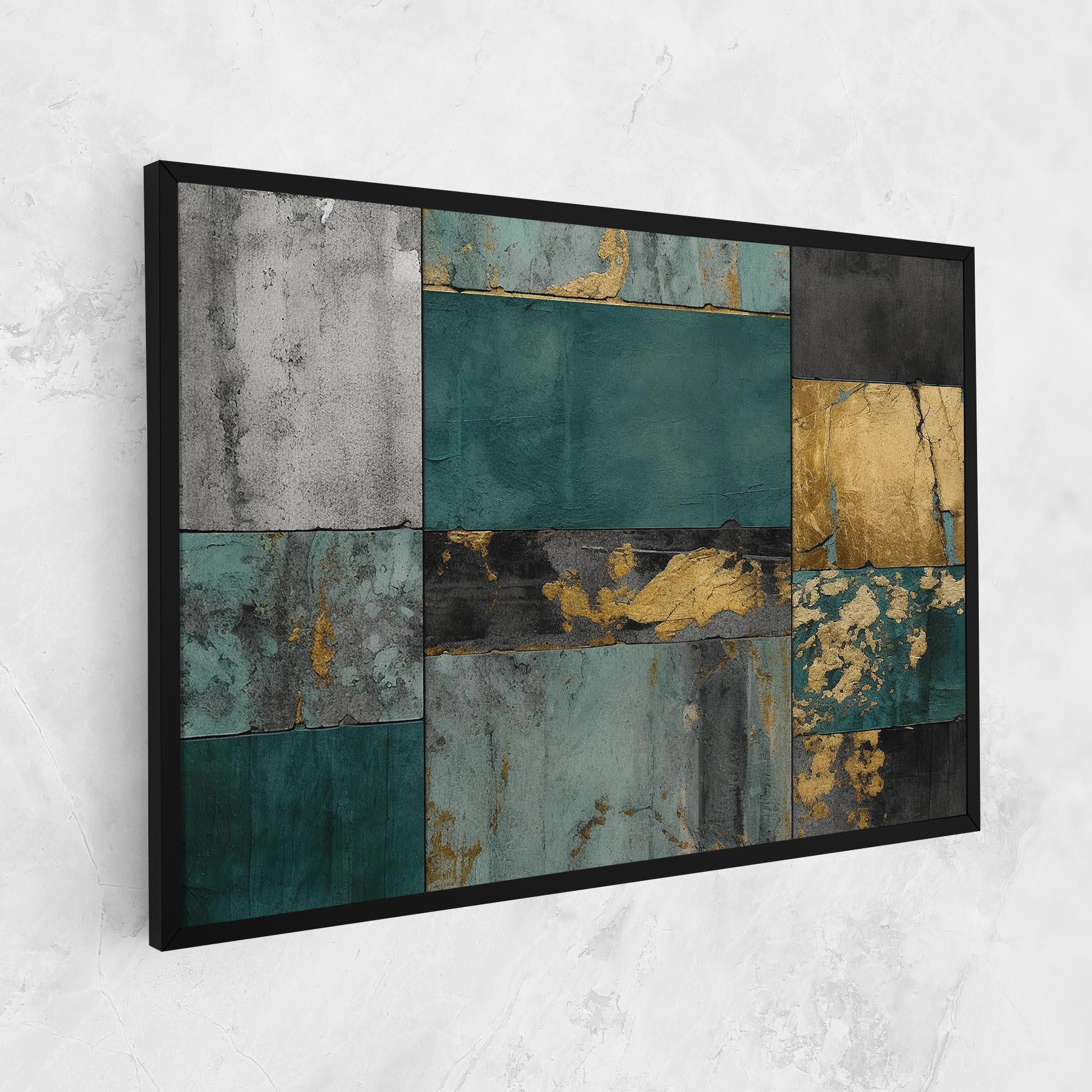 Картина на платно Golden Green Painting mockup 1