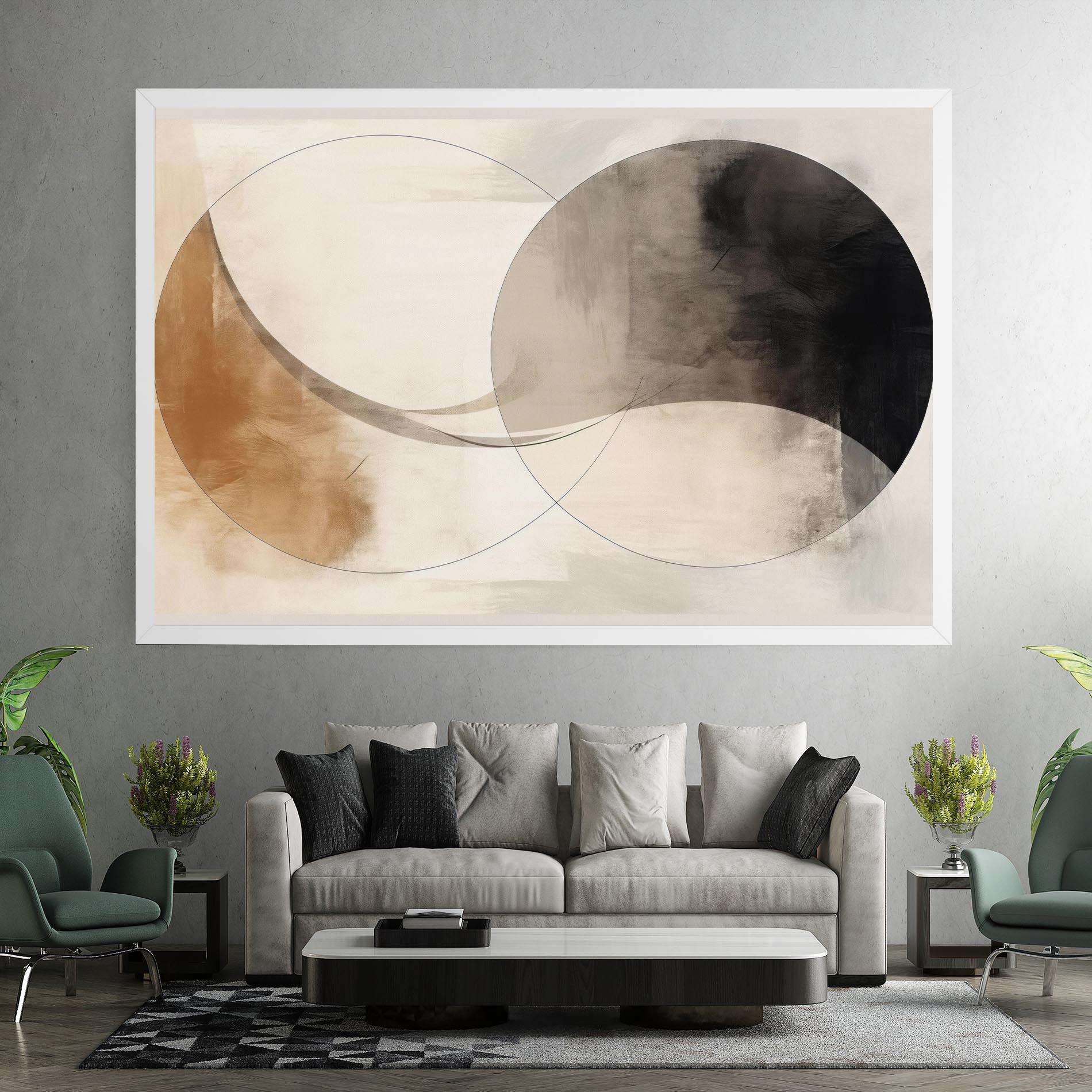 Картина на платно Abstract Circle Painting mockup 7