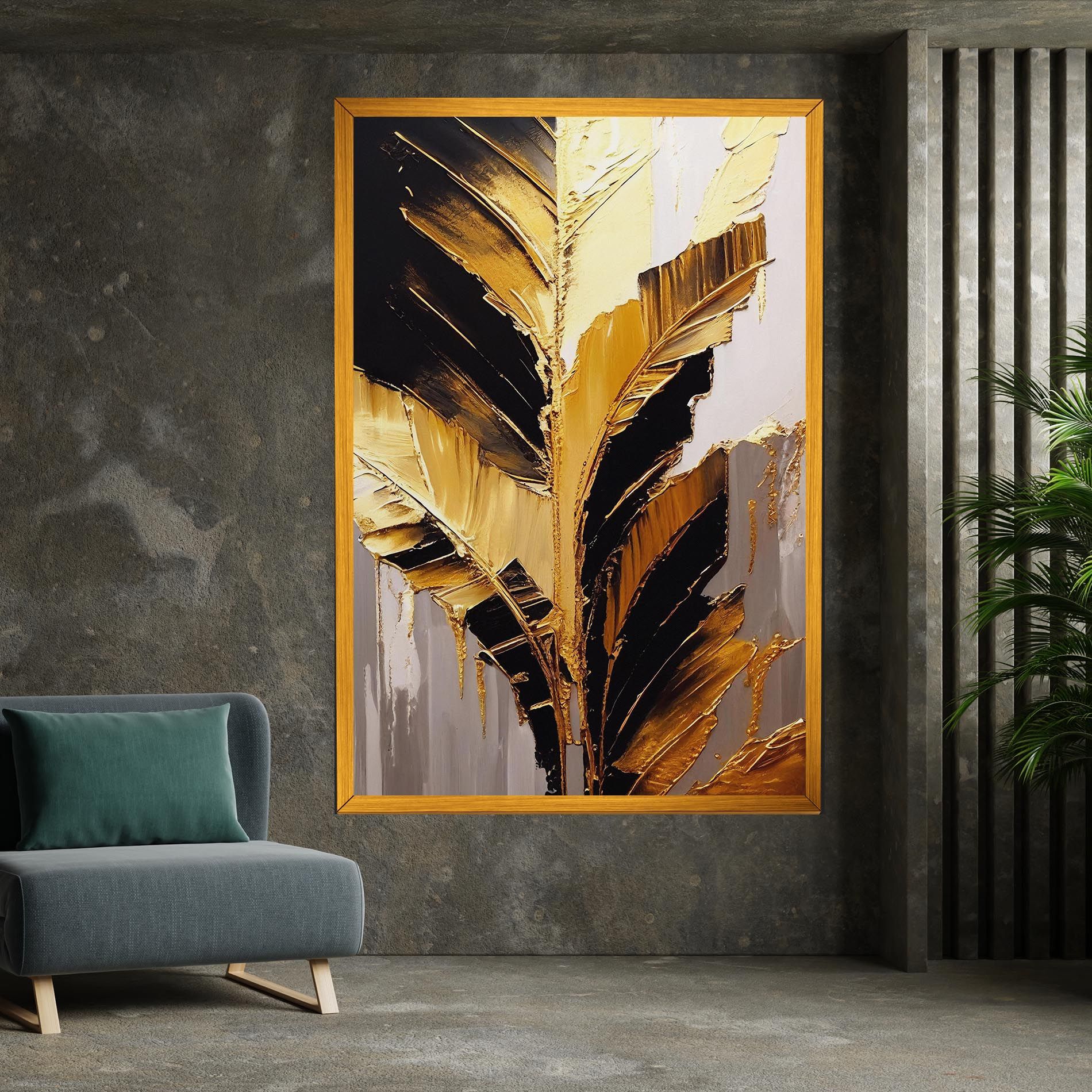 Balck With Gold Leafs mockup 7