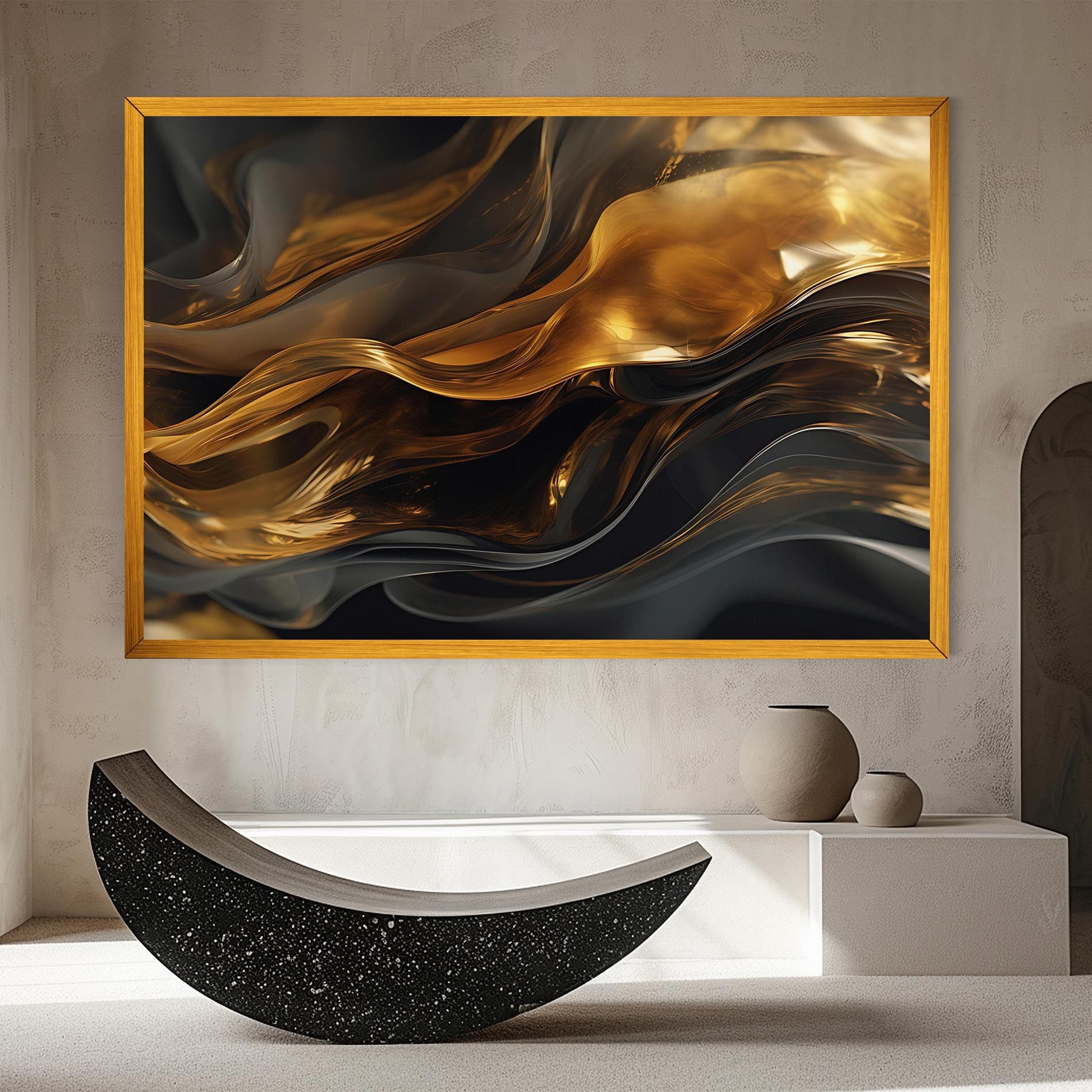 Gold With Black Wave mockup 8