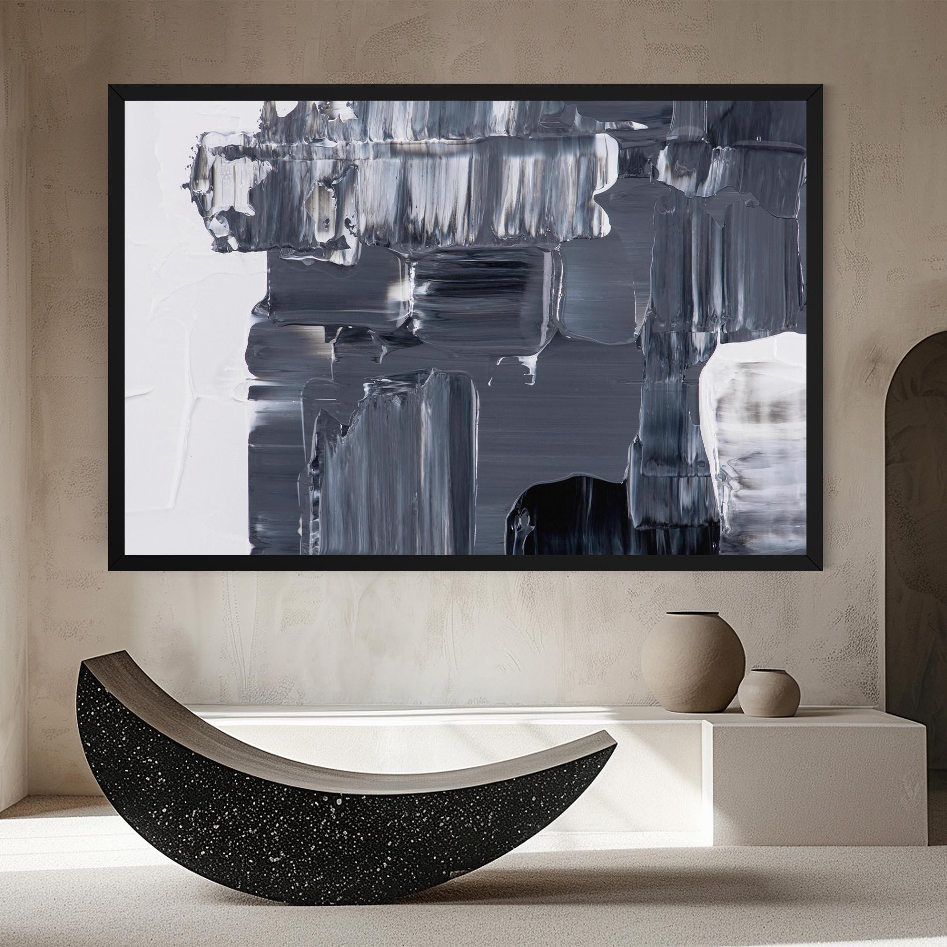 Картина на платно Black Acrylic Painting mockup 8